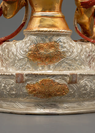 Dukar Deity of Protection and Wisdom Sculpture | Sitatapatra Holding a White Parasol