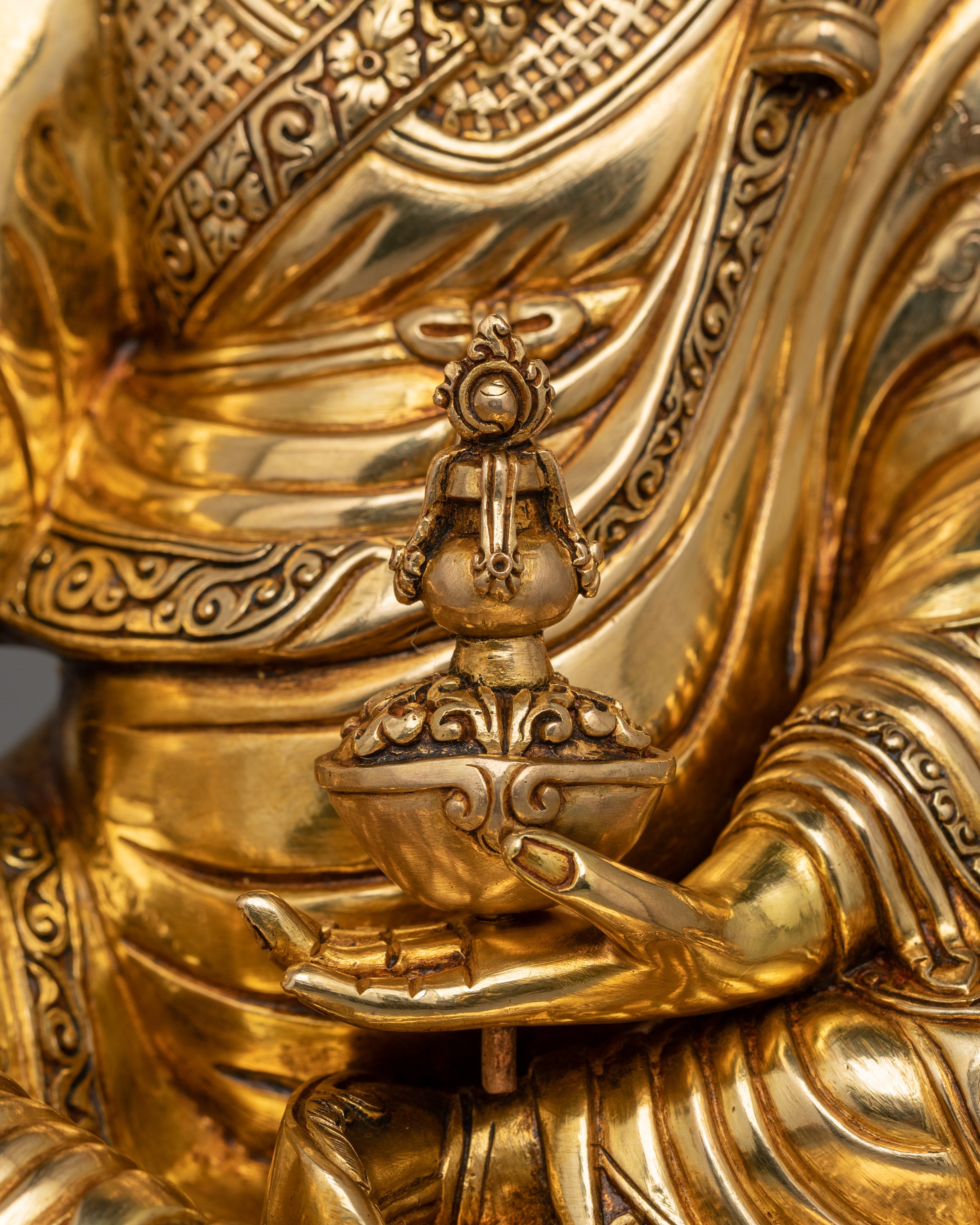 Sacred Figurine of Lord Padmasambhava | Buddha of Wisdom and Spiritual Power