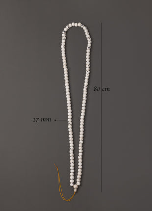 Handmade Conch Shell Mala | White Buddhist Prayer Beads Mala