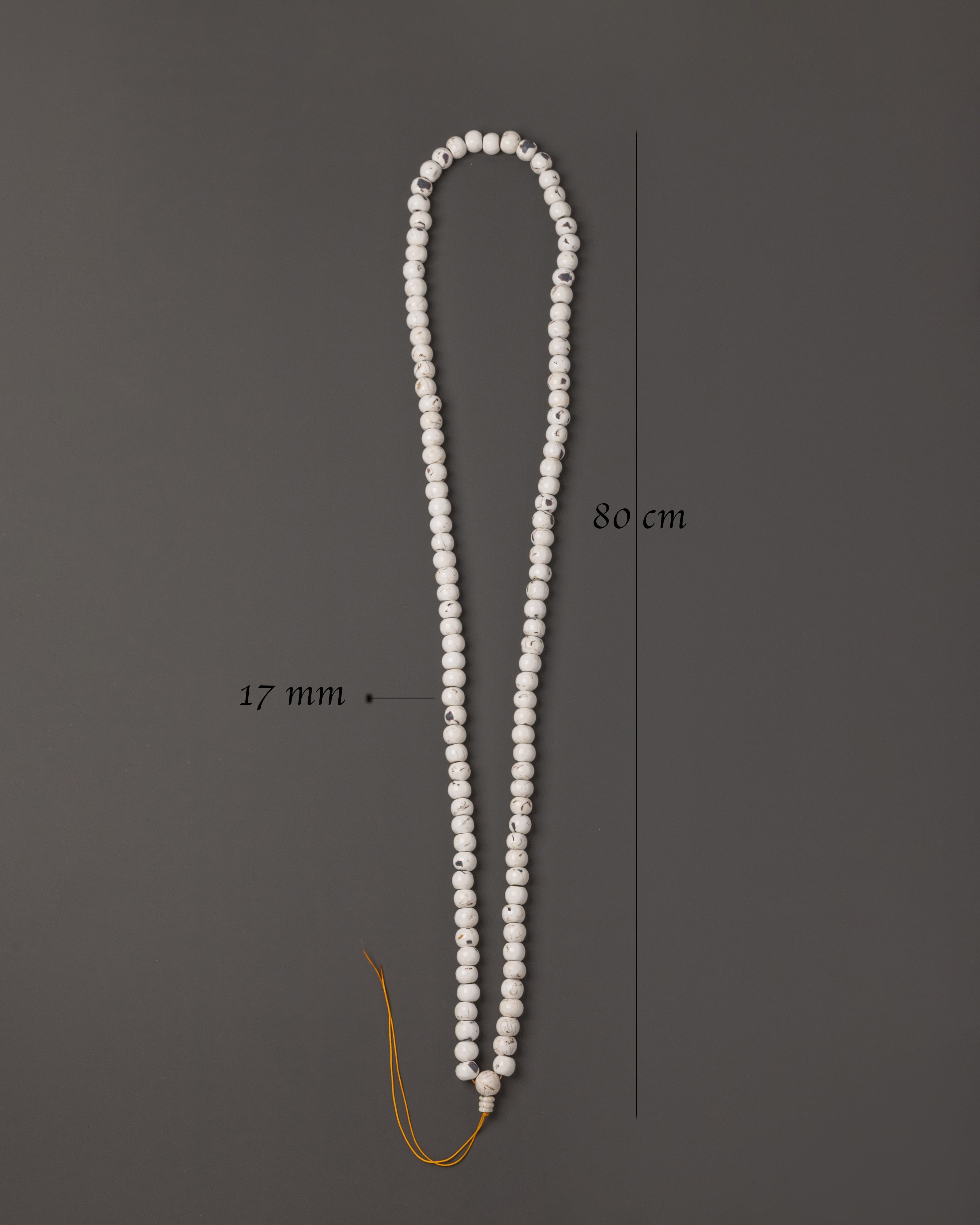 Handmade Conch Shell Mala | White Buddhist Prayer Beads Mala