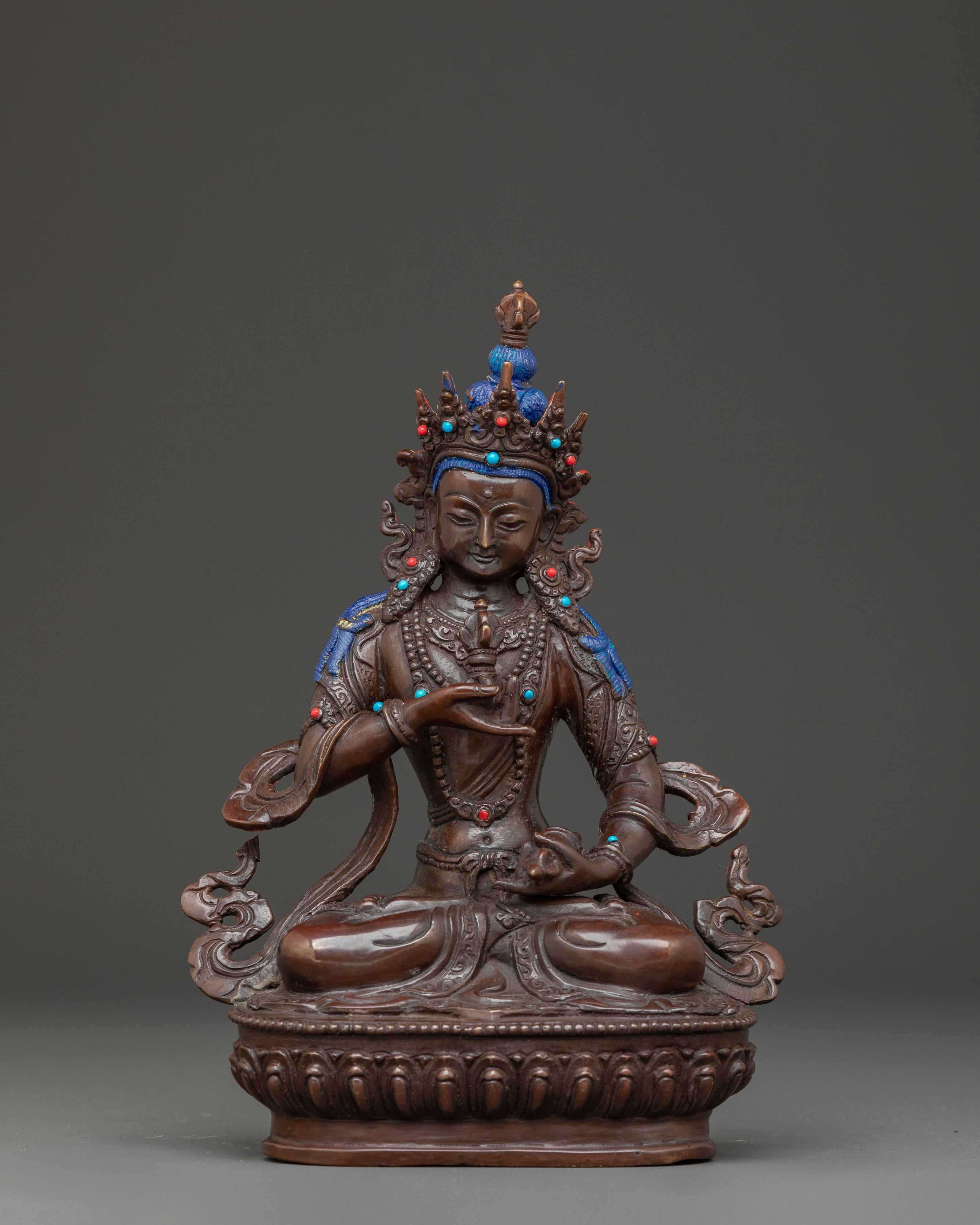 Handmade Oxidized Copper Statue of Vajrasattva