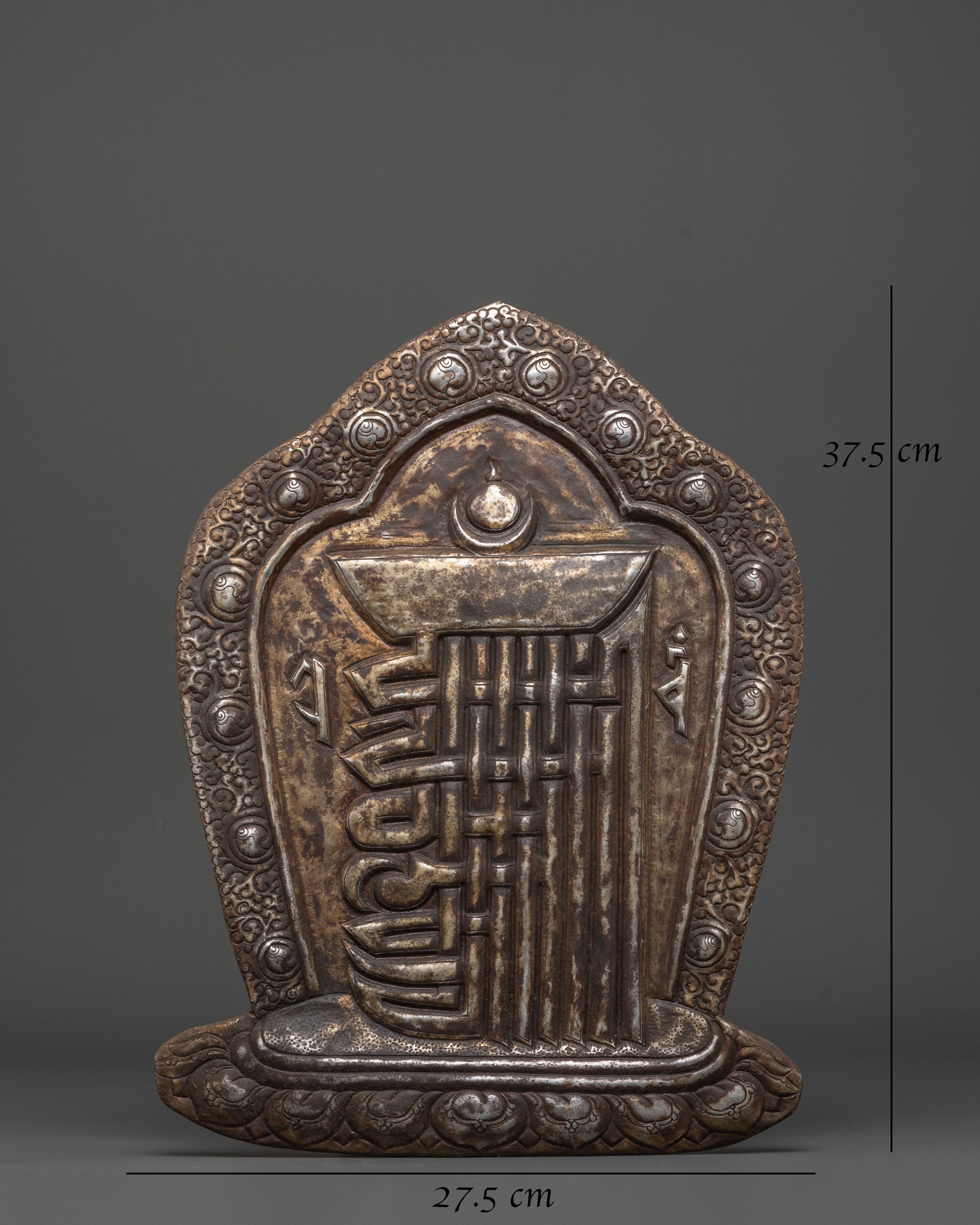 Handmade Tibetan Kalachakra Iron Wall Hanging | Buddhist Protection Wall Art
