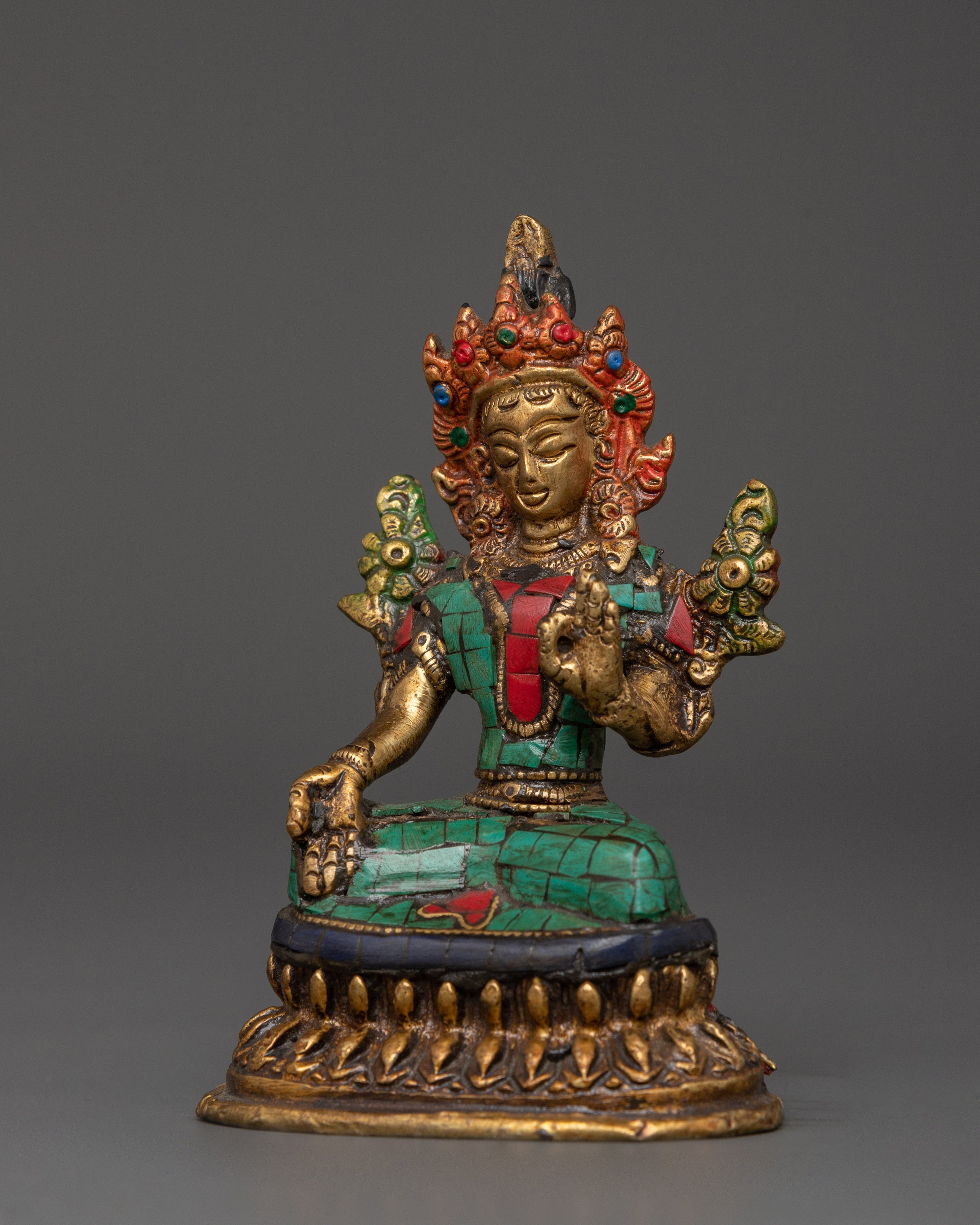 White Tara crafted with Turquoise | A Symbol of Healing