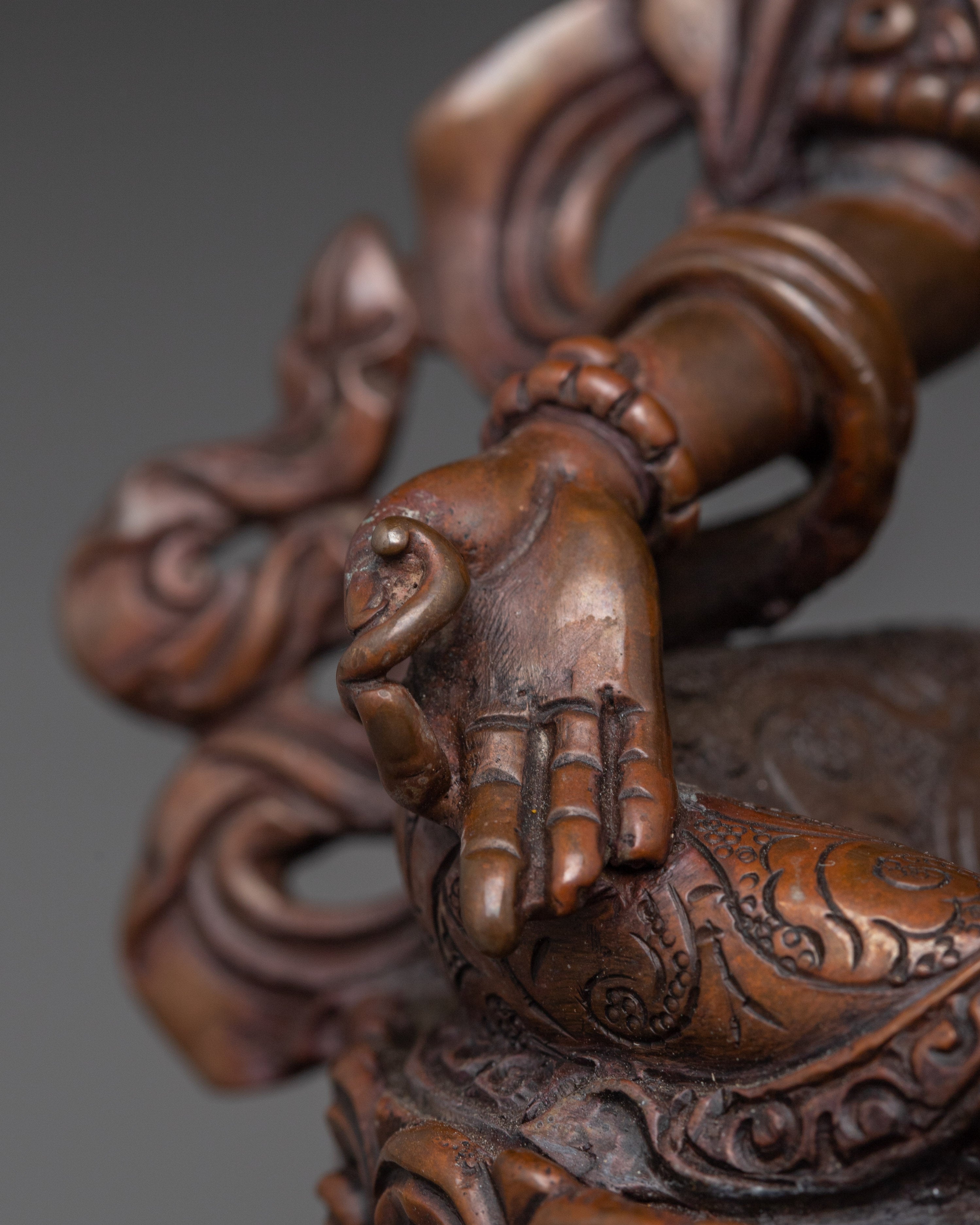 Oxidized Copper Statue of Green Tara | Shyama Tara - Mother of Liberation