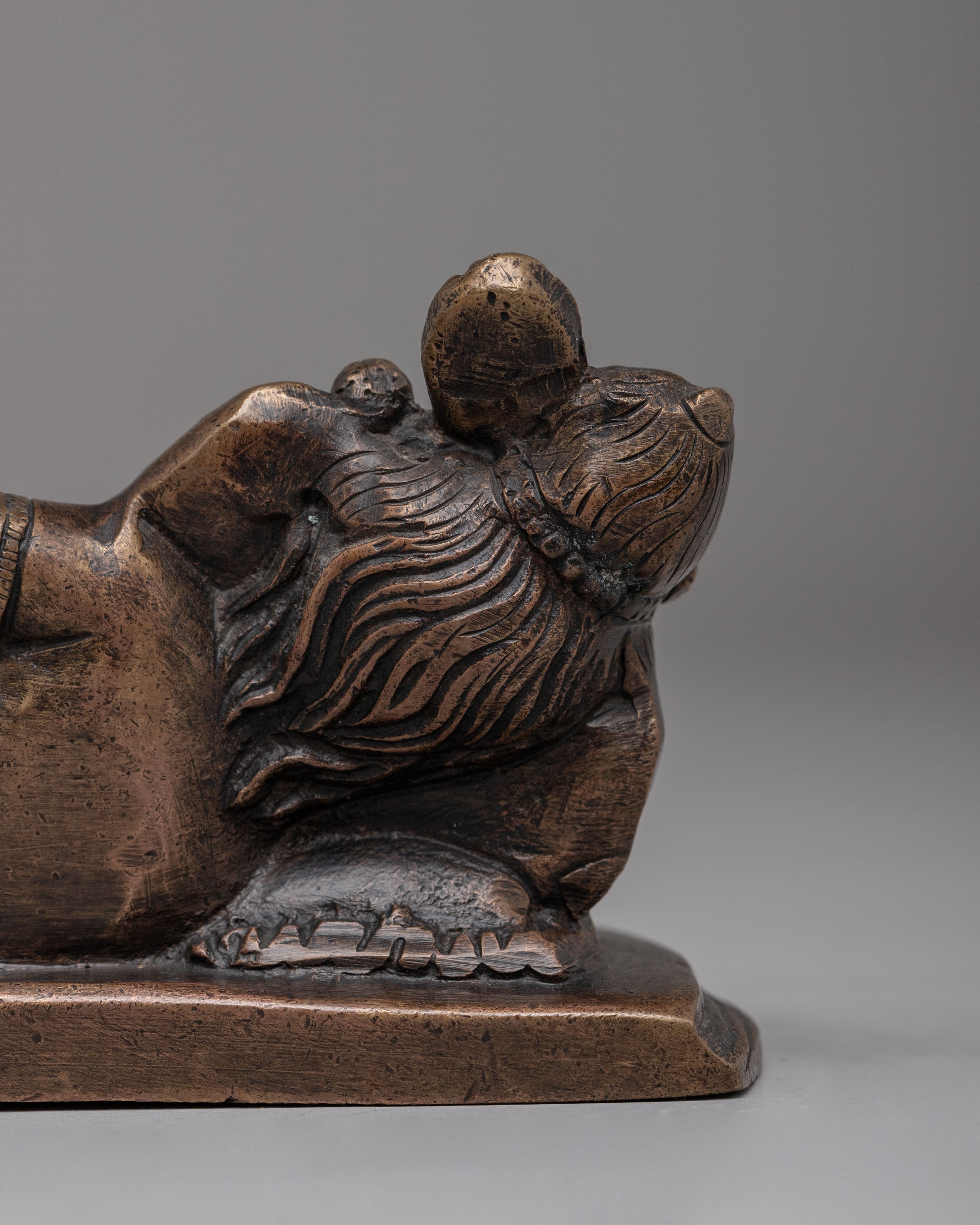 Spiritual  Reclining Ganesha Statue | Handcrafted Bronze Lord Ganesh Sculpture