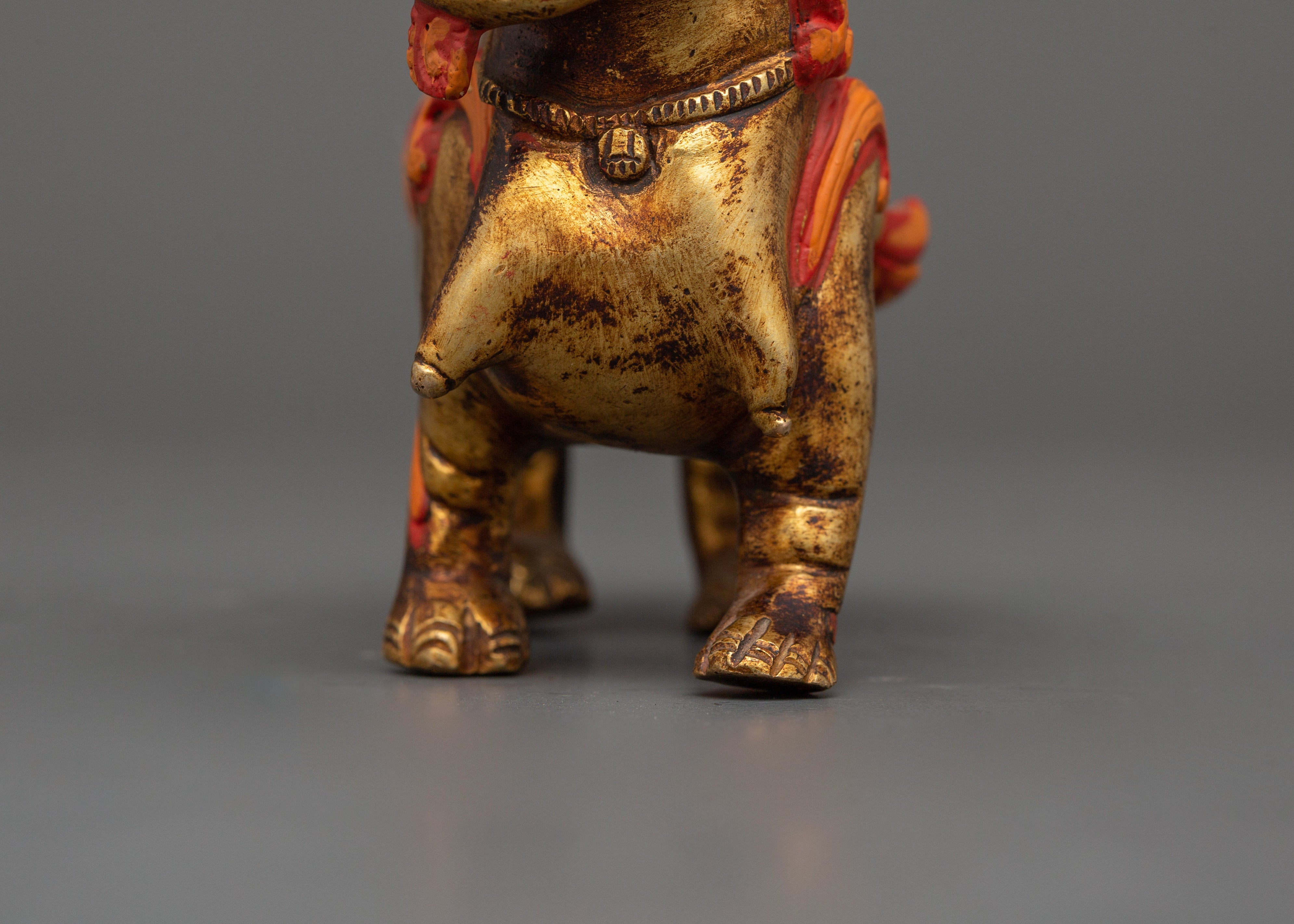 Handcrafted Pair of Tibetan Snow Lion Statues | Foo Dogs Crafts