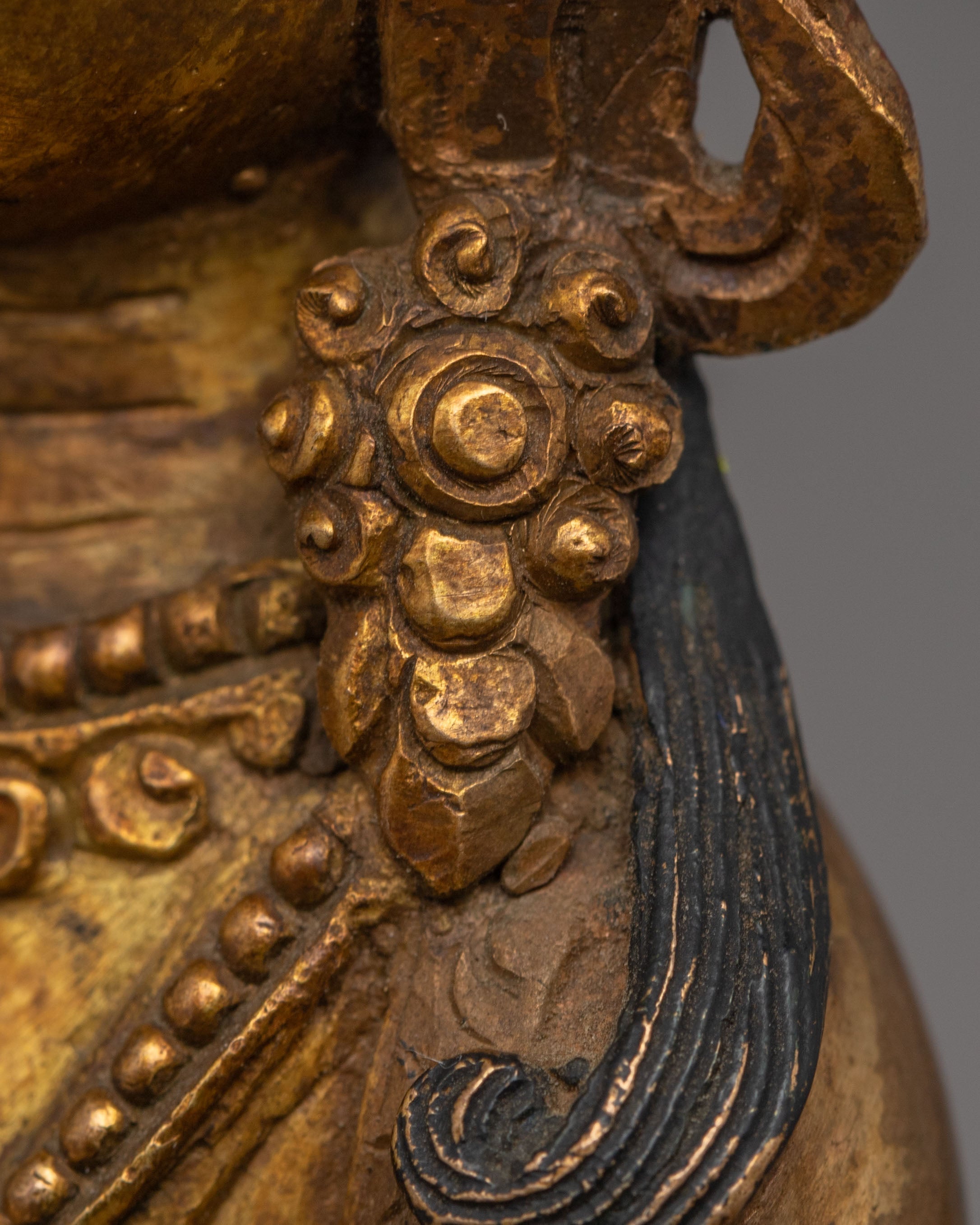 Handmade Amitayus Statue with Antique Finish | Meditation Idol