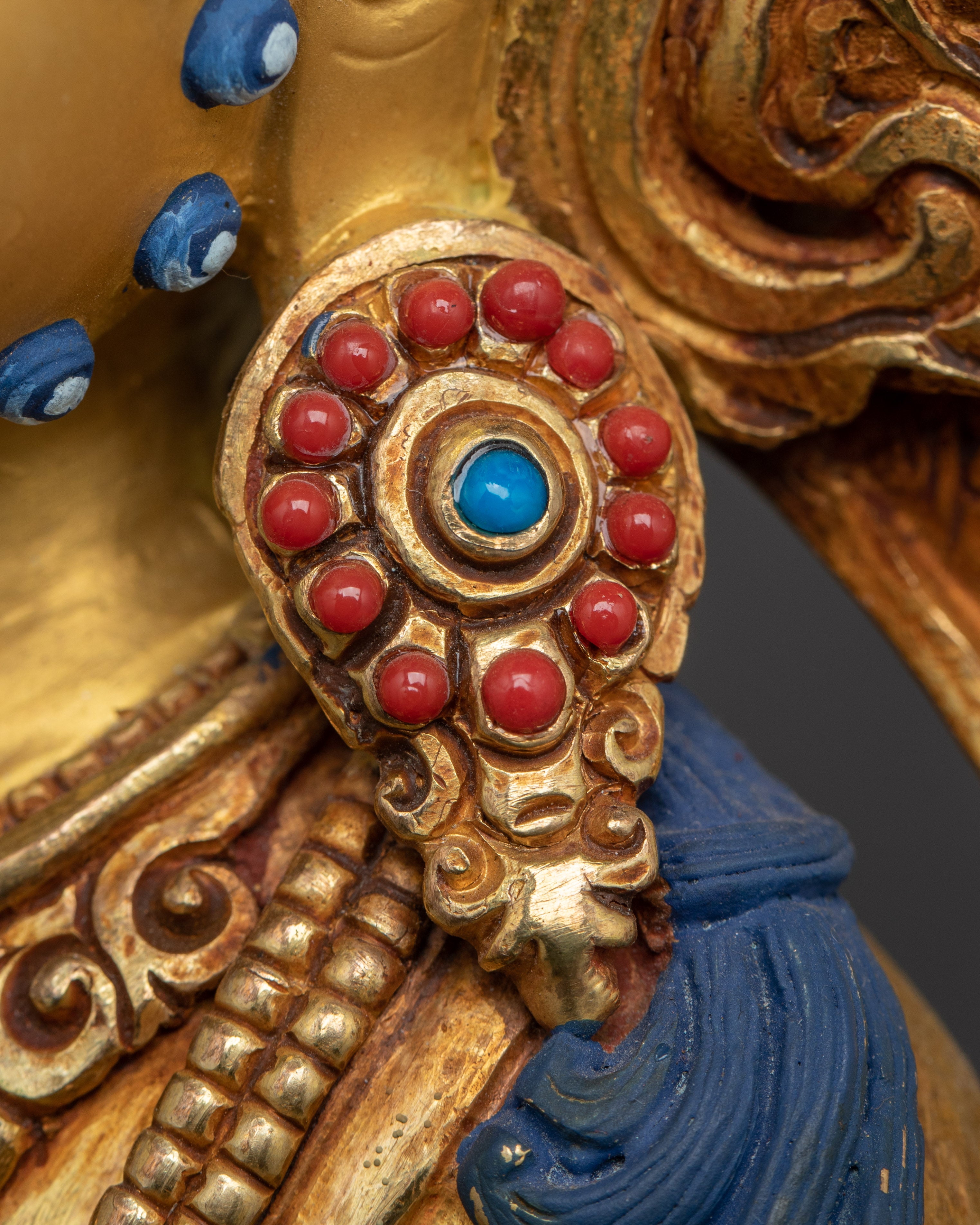 Namtoshe Statue in 24K Gold Gilding | Copper Sculpture of the Protector Deity