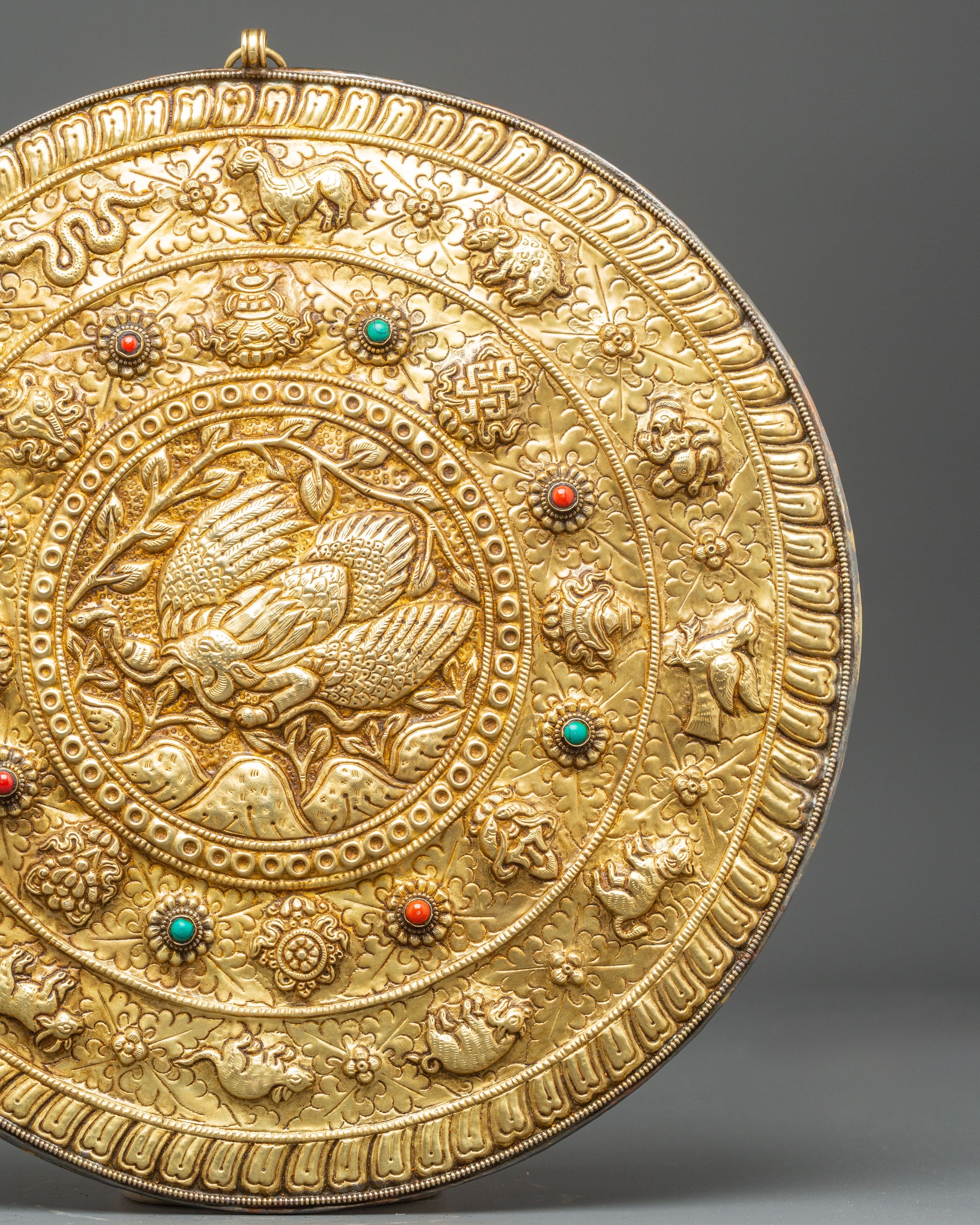 Tibetan Religious Wall Hanging | Sacred Buddhist Symbol for Peace and Prosperity