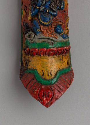 Four Armed Mahakala Buffalo Bone Apron | Tibetan Buddhist Ritual Artifact