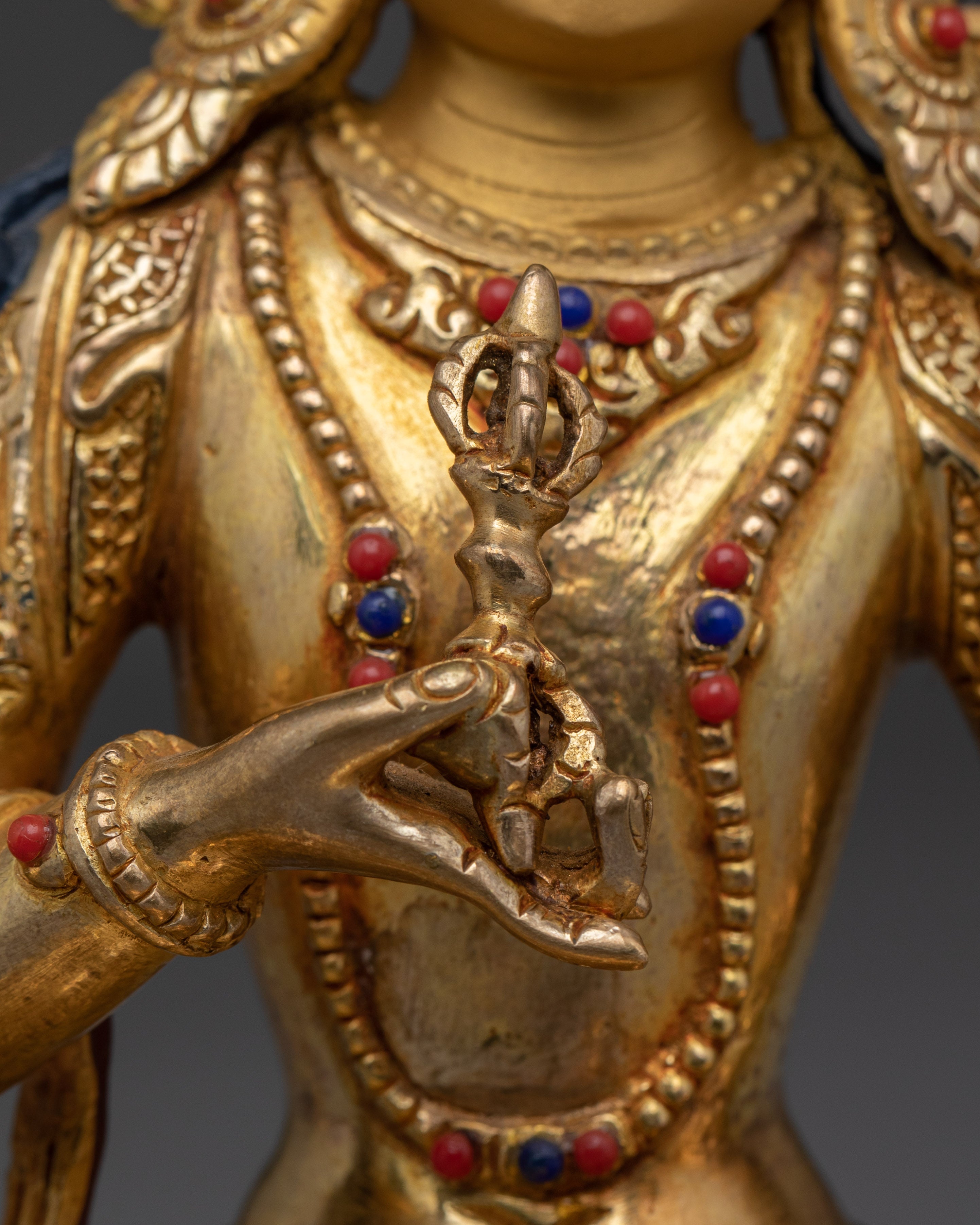 Handcrafted Golden Statue of Dorje Sempa | Deity of Purification and Wisdom