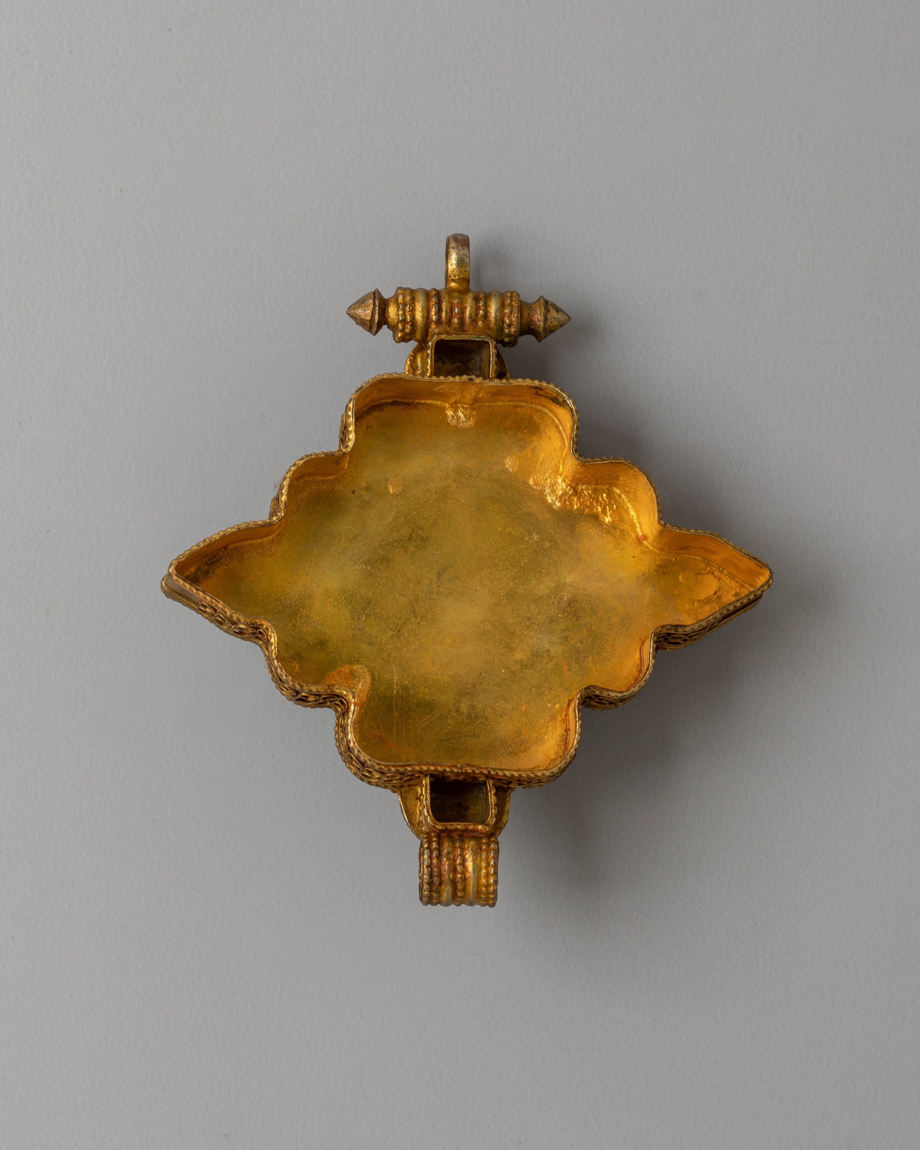 Copper Ghau Locket for Accessory | Tibetan Pendant with Filigree Work