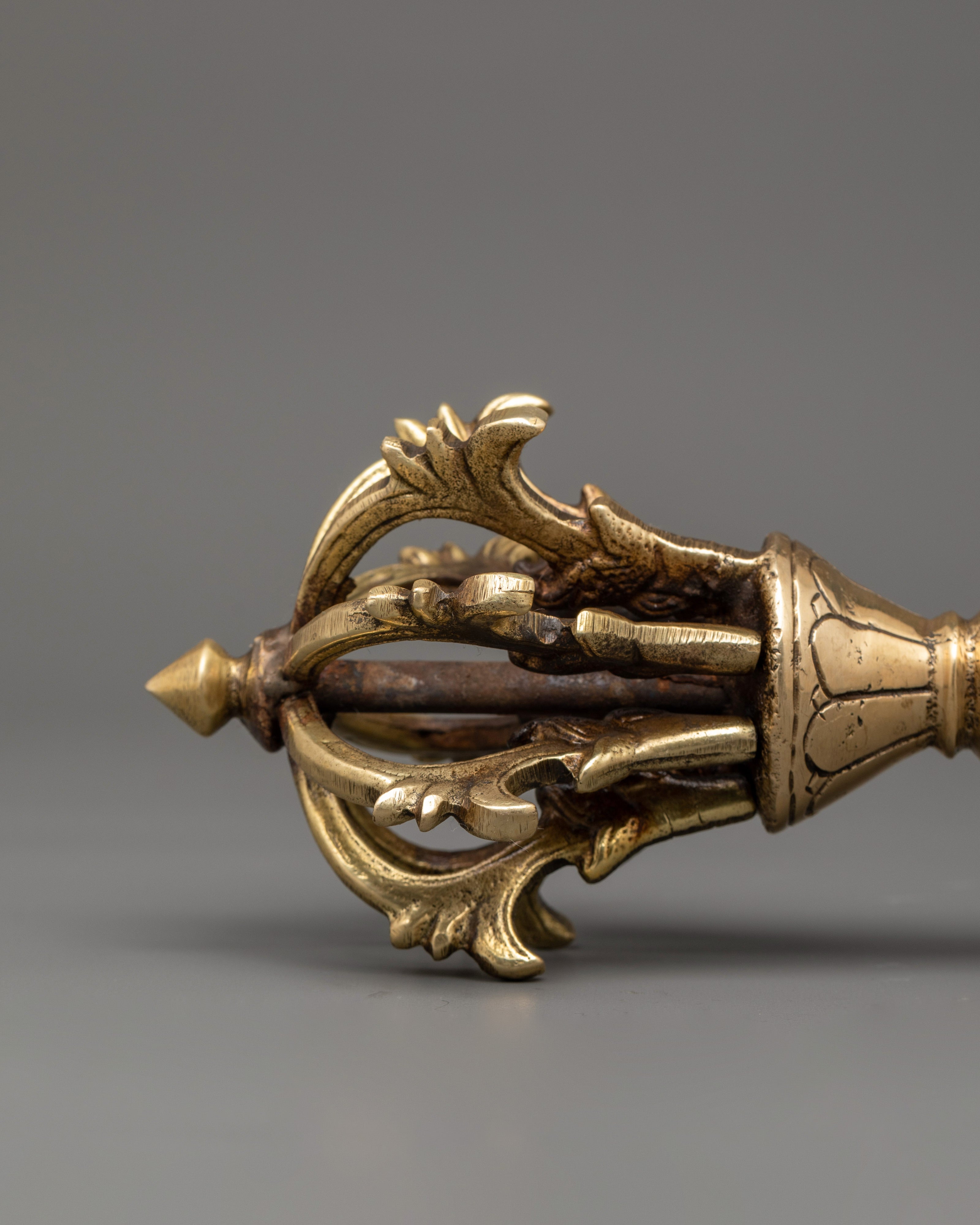 Large Brass Vajra Dorje | Sacred Spiritual Artifact