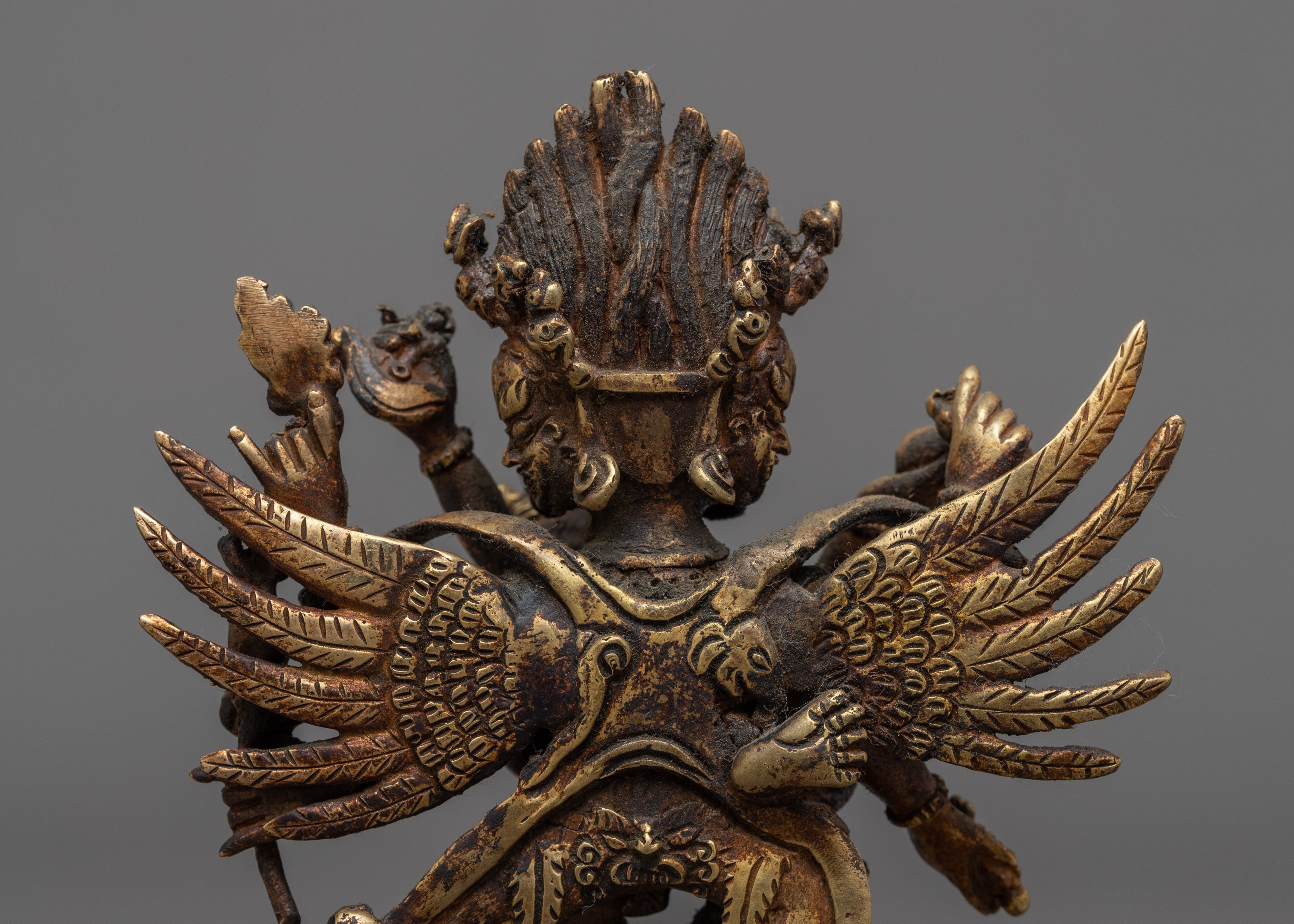 Vajrakilaya Practice Statue | Gold Plated Himalayan Artwork