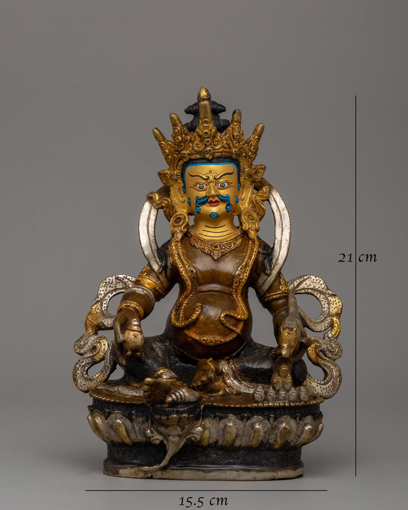 Dzambhala Buddhist Wealth Deity Statue | Tibetan Buddhist Shrine and Altar Decor