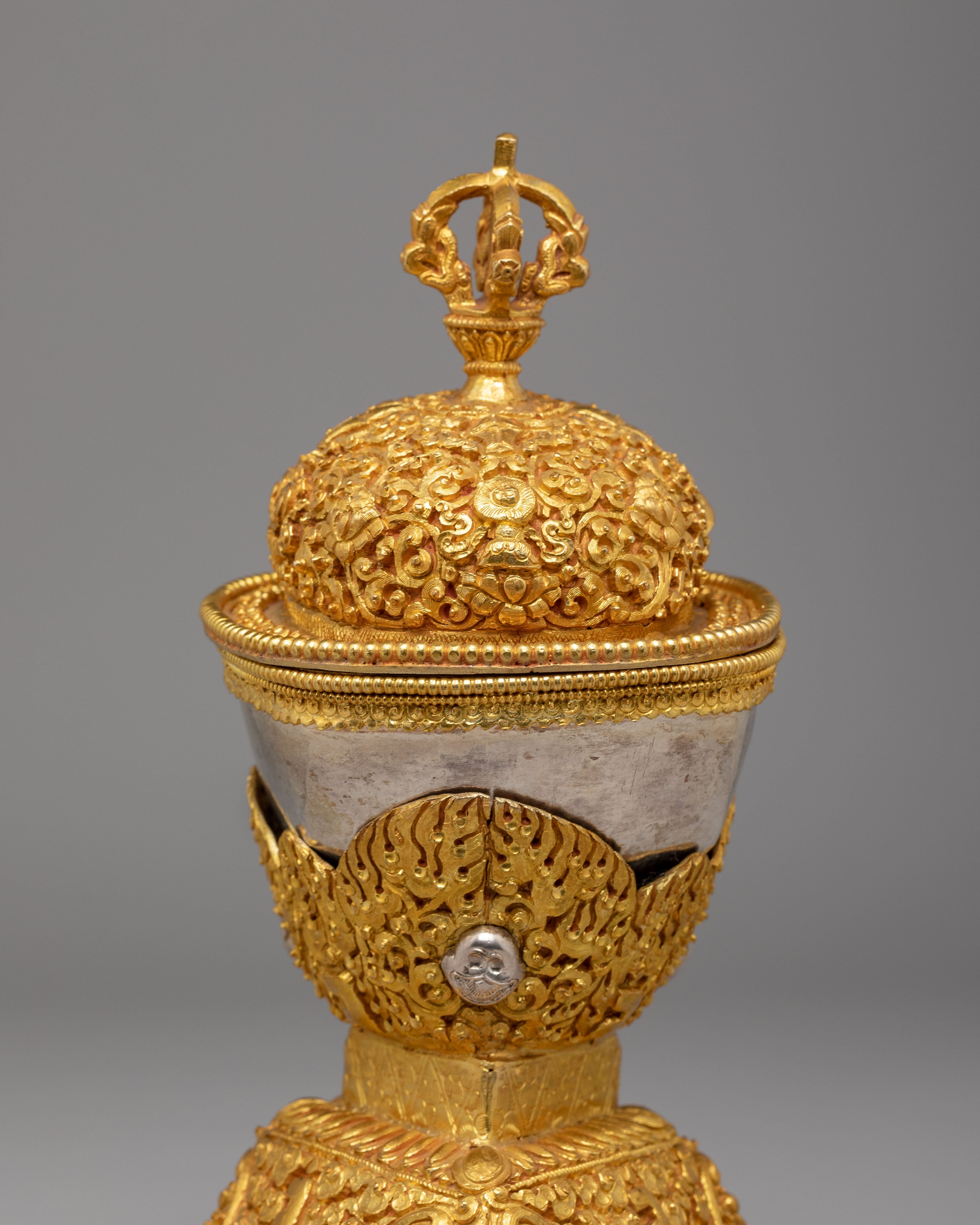 Spiritual Altar Kapala | Ritual Offering Vessel