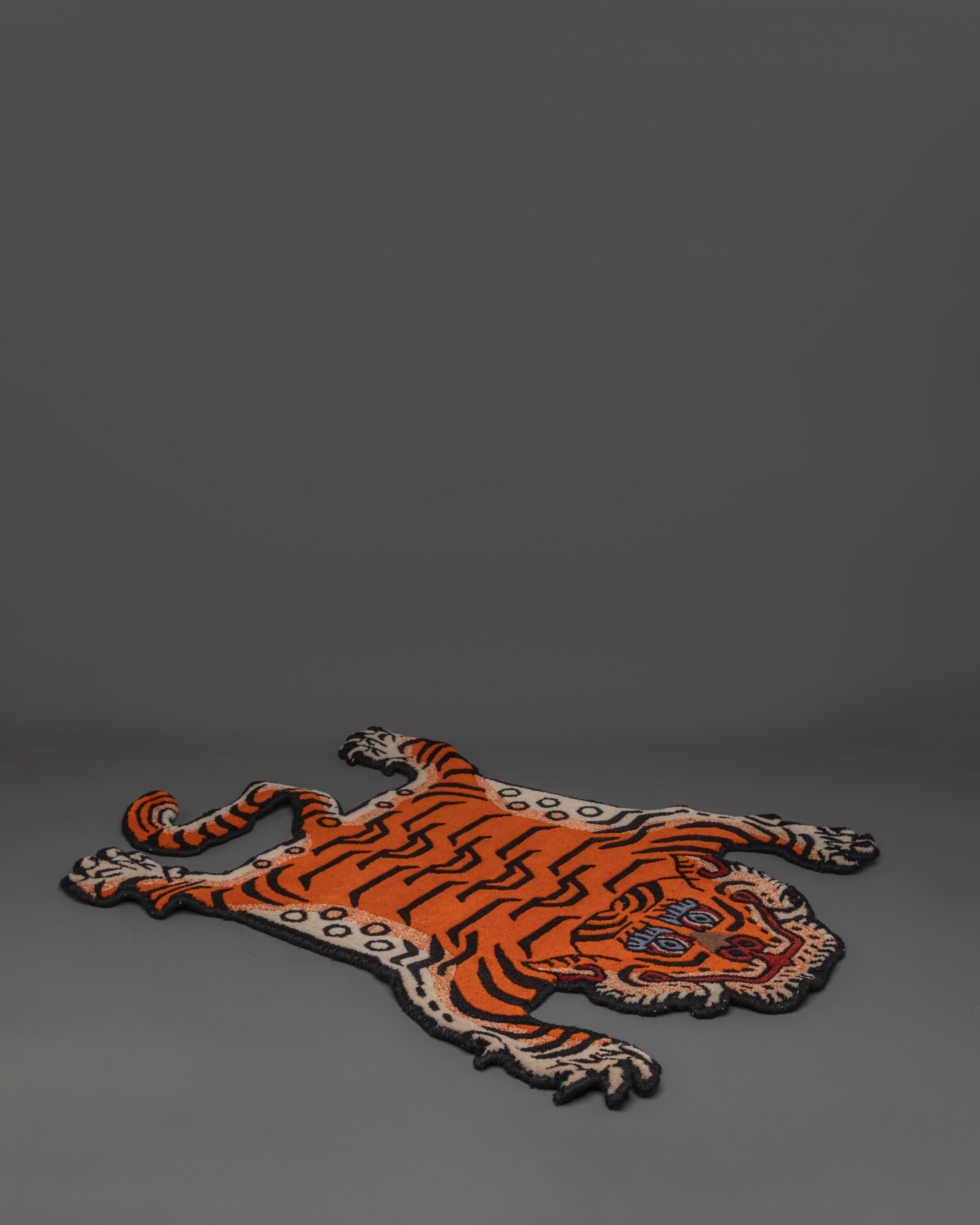 Hand Knotted Tiger Rug | Handcrafted Rug for Home Decor