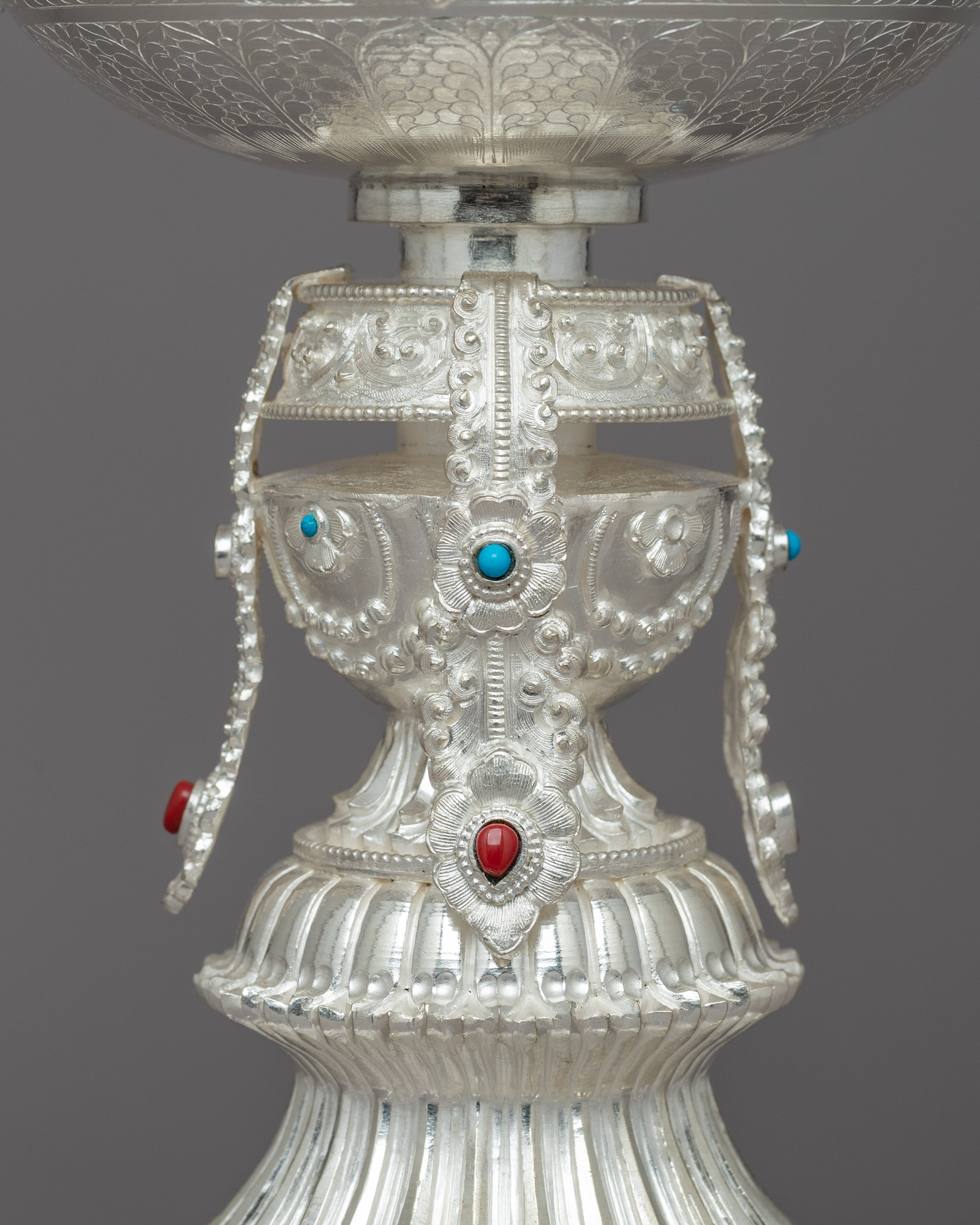Traditionally Handcrafted Butter Lamp Set | 30cm Meditation Lamps
