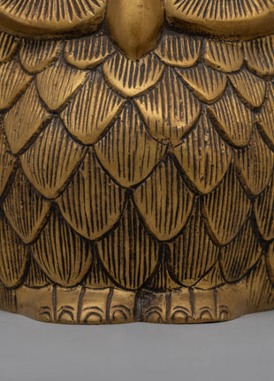 Handcrafted Brass Body Owl Figurine | Symbolizing Wisdom and Prosperity