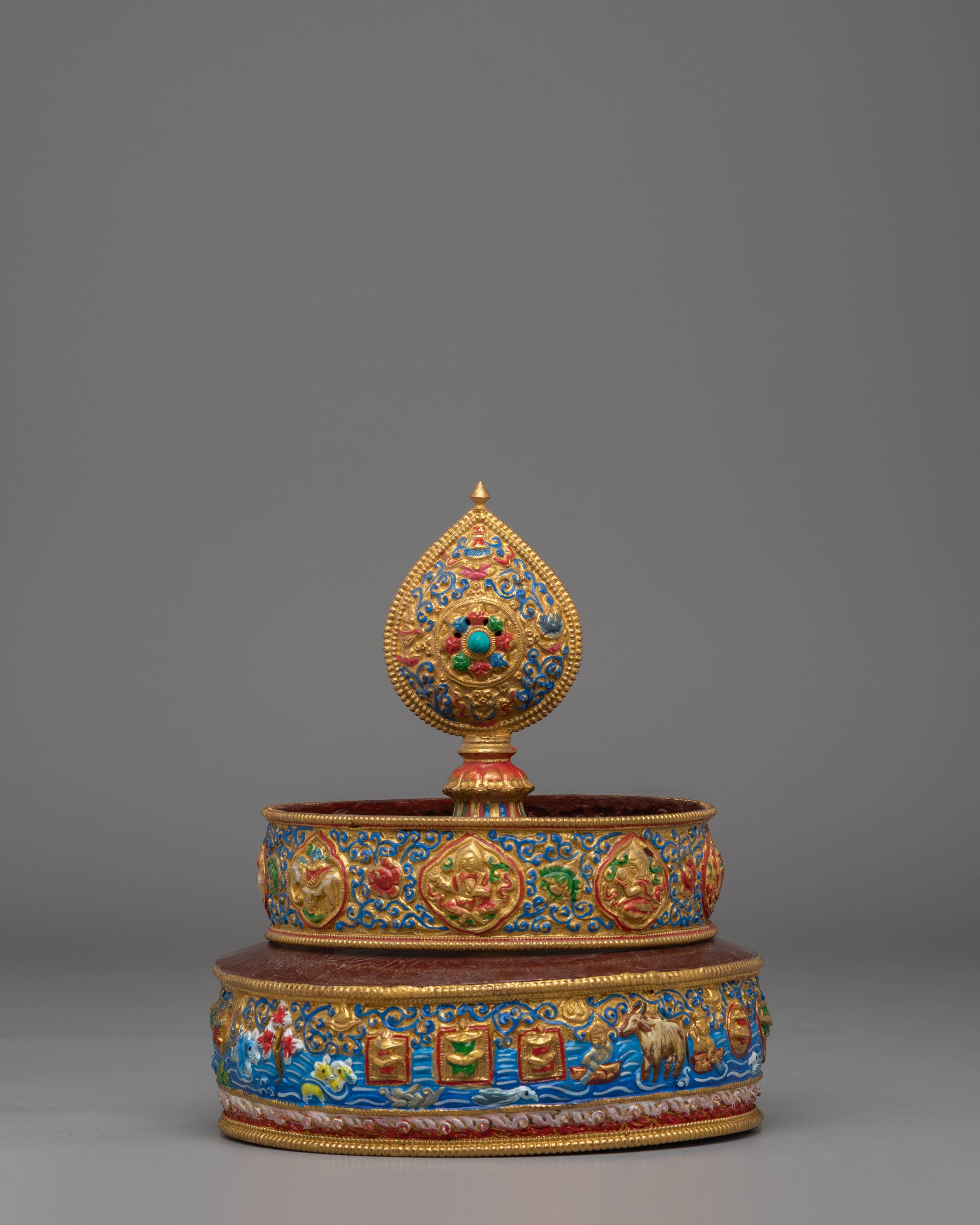 Handmade Tibetan Mandala Offering | Sacred Spiritual Decor for Meditation