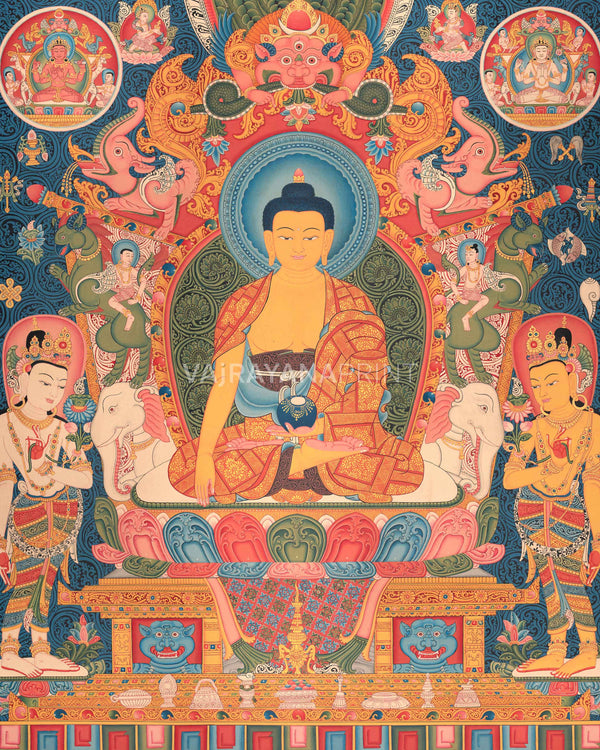 Shakyamuni Buddha and Mara Thangka Print