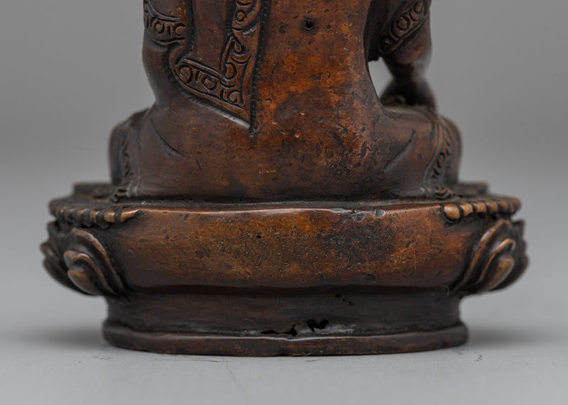 Oxidized Copper Shakyamuni Buddha | Symbol of Peace and Enlightenment