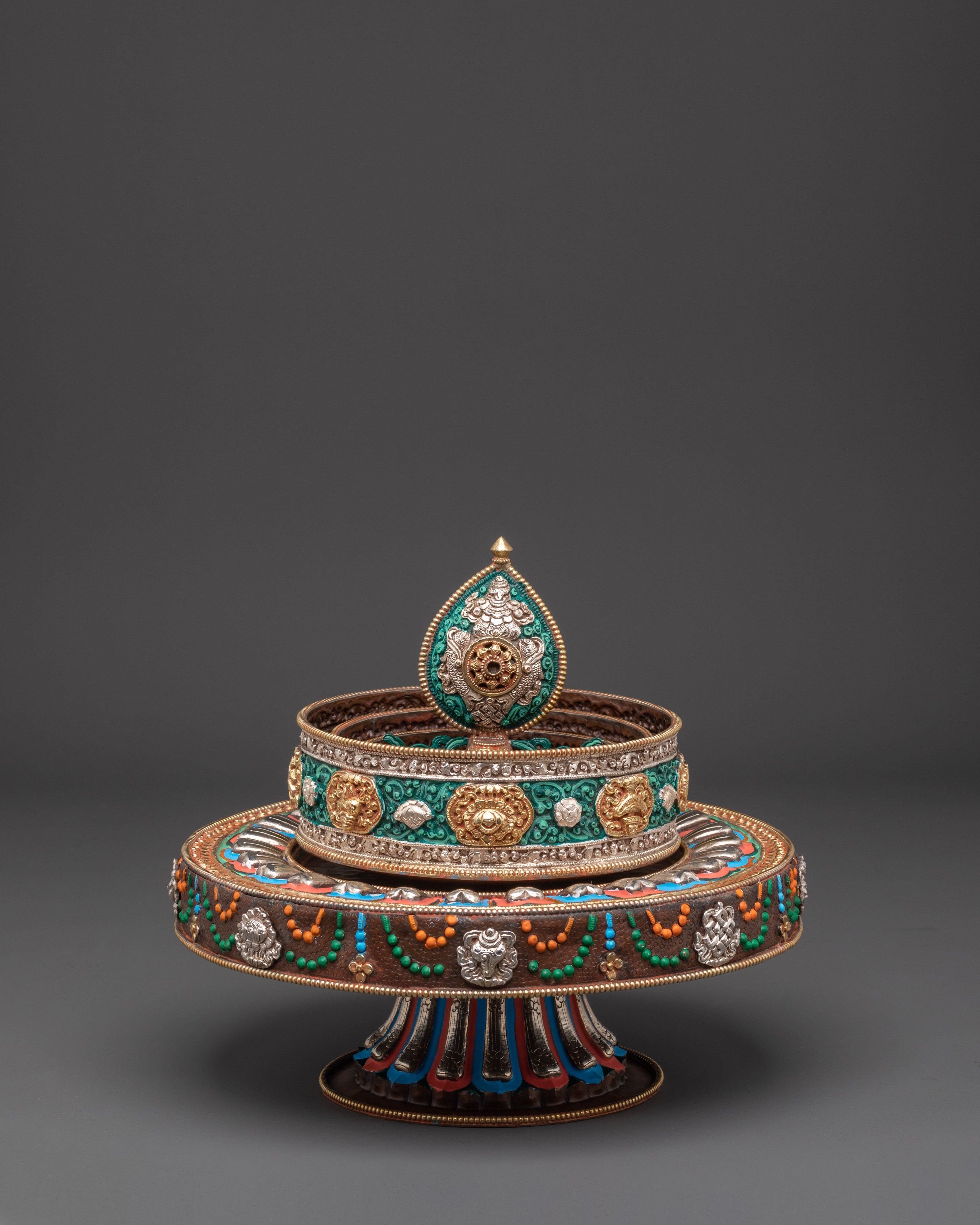 Tibetan Ritual Manda Set | Spiritual Mandala Set for Altar and Meditation