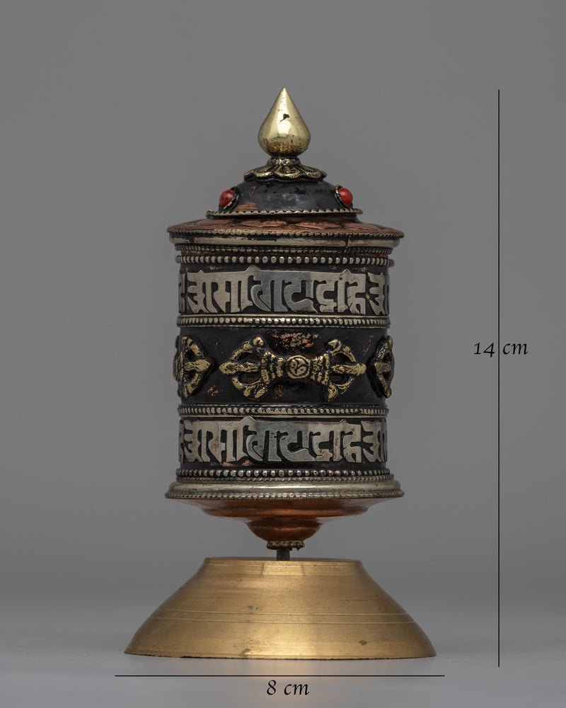 Sacred Tibetan Home Decor Om Mani Padme Hum Prayer Wheel | Spiritual Practice Essentials