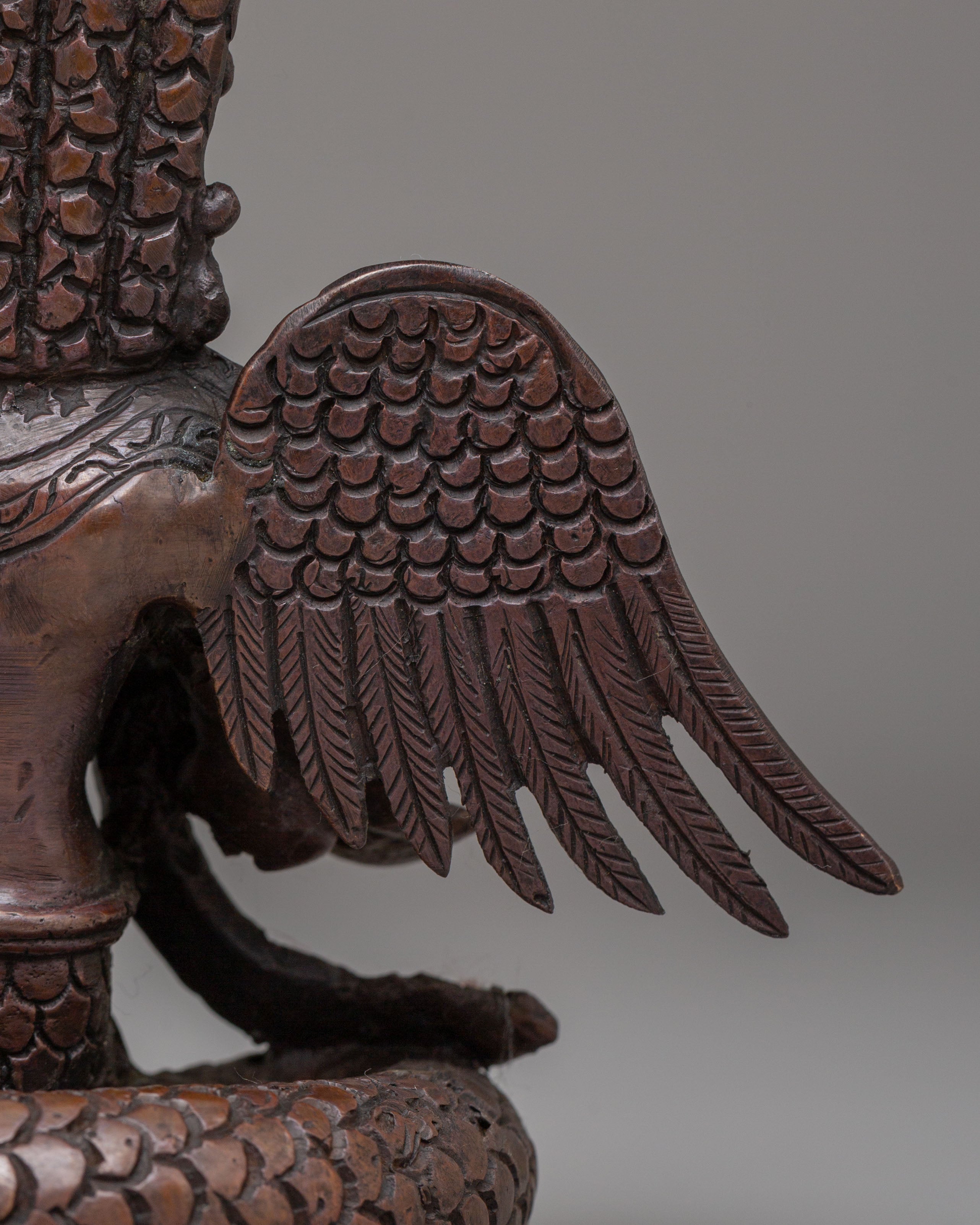 Himalayan Nagkanya Statue | Handcrafted Oxidized Copper Serpent Goddess Figurine