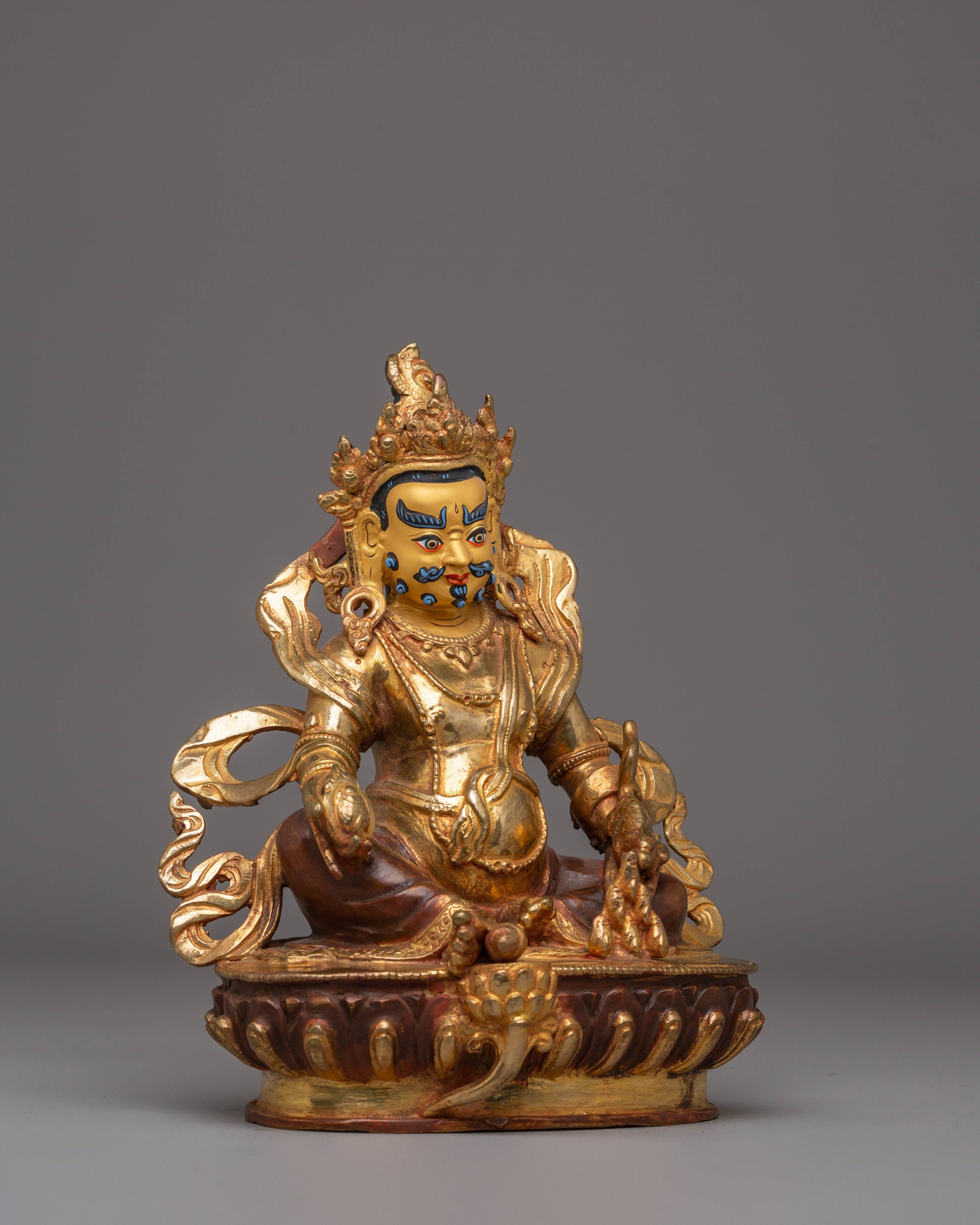 Handcrafted Copper Figurine of Dzambhala | Embodiment of Wealth