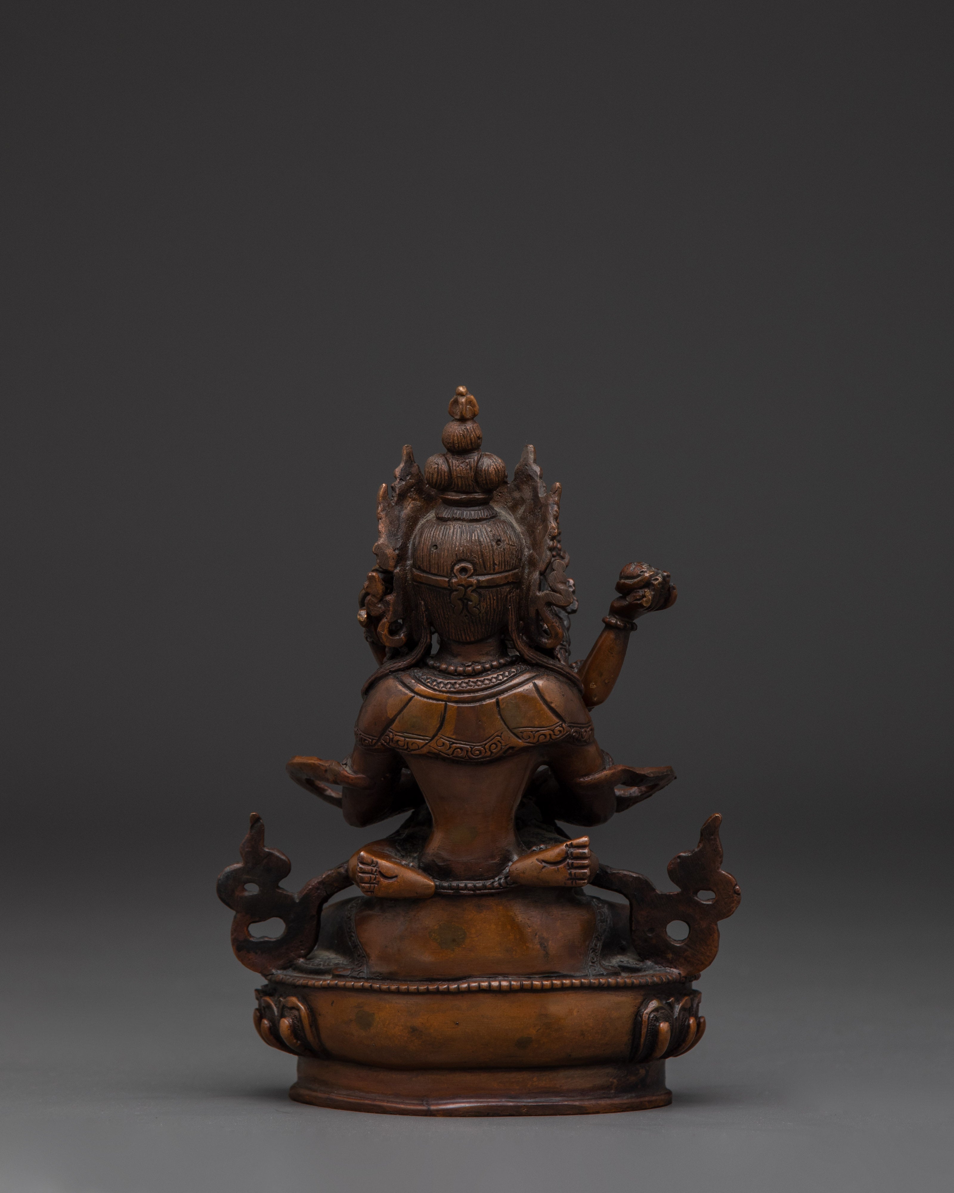 Oxidiized Statue of Primordial Buddha Vajradhara | Union of Wisdom and Compassion