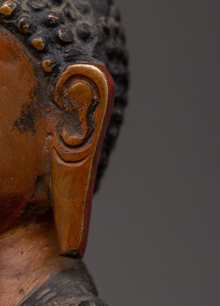 Beautiful Oxidized Copper Shakyamuni Buddha | Spiritual Decor & Buddhist Practice
