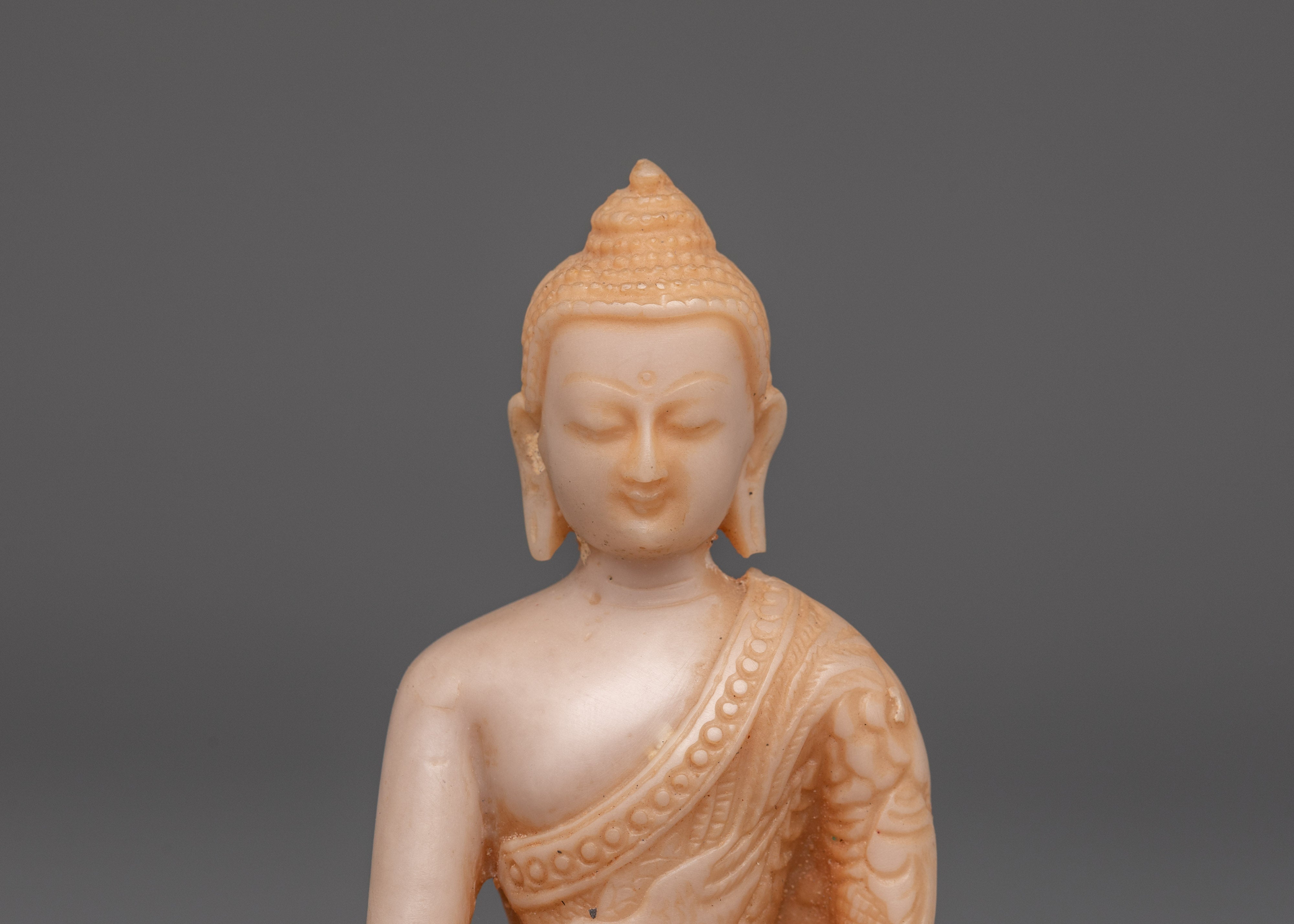 Meditating Shakyamuni Buddha Statue | Handcrafted Ceramic Spiritual Decor