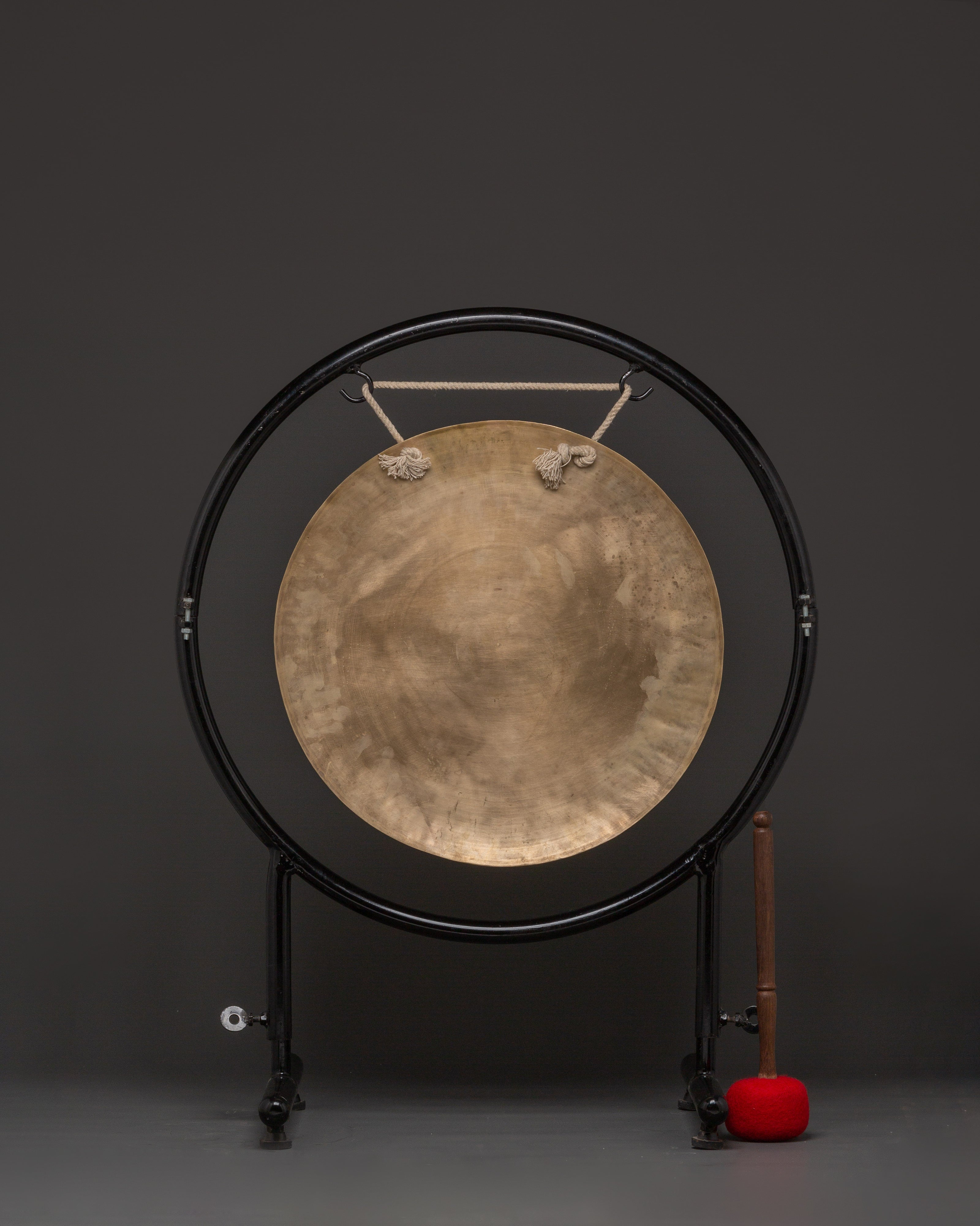 Handcrafted Tibetan Healing Gong | Brass Gong with Wooden Stick