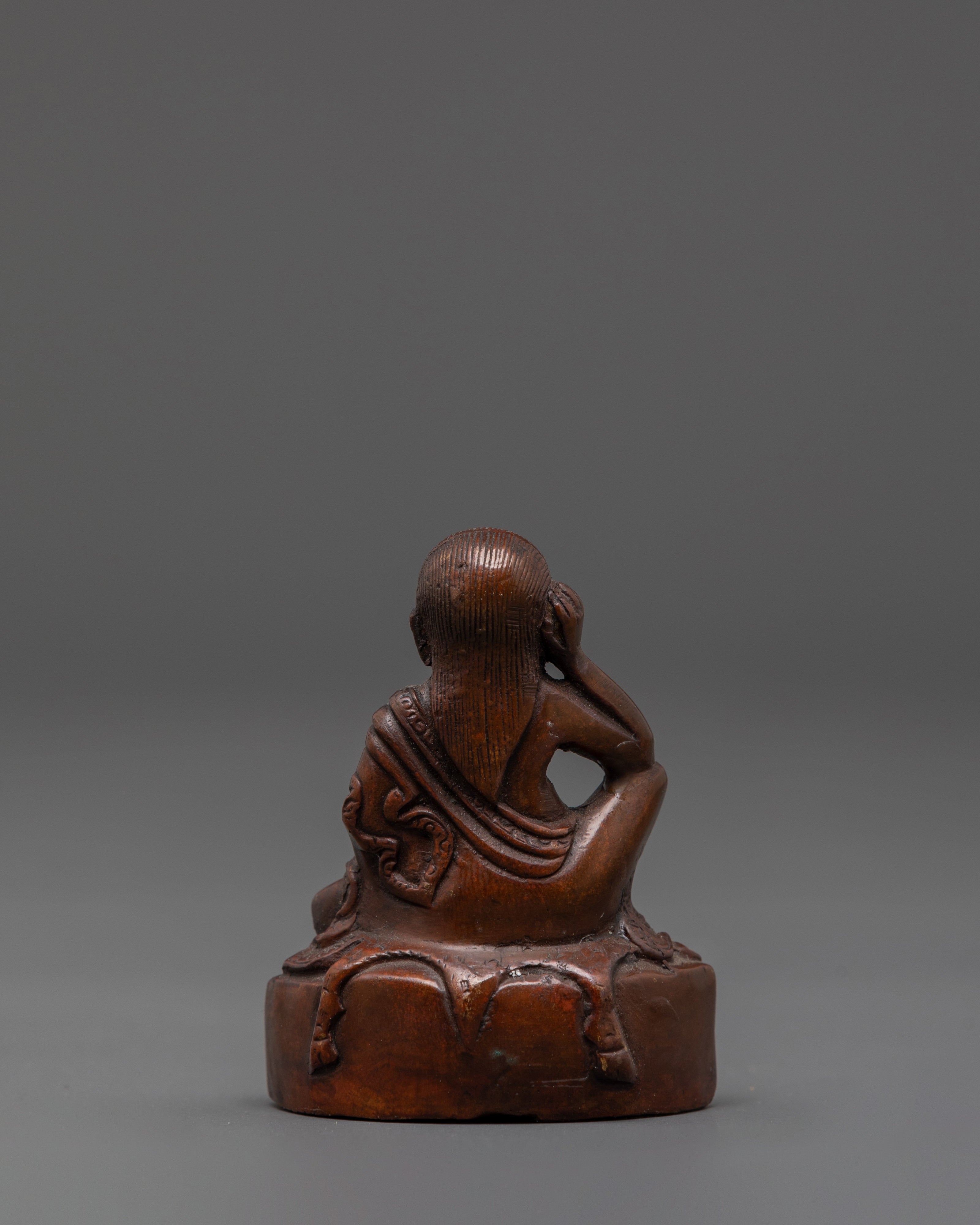 Buddhist Master Milarepa Tibetan Statue | Copper Meditation Figurine