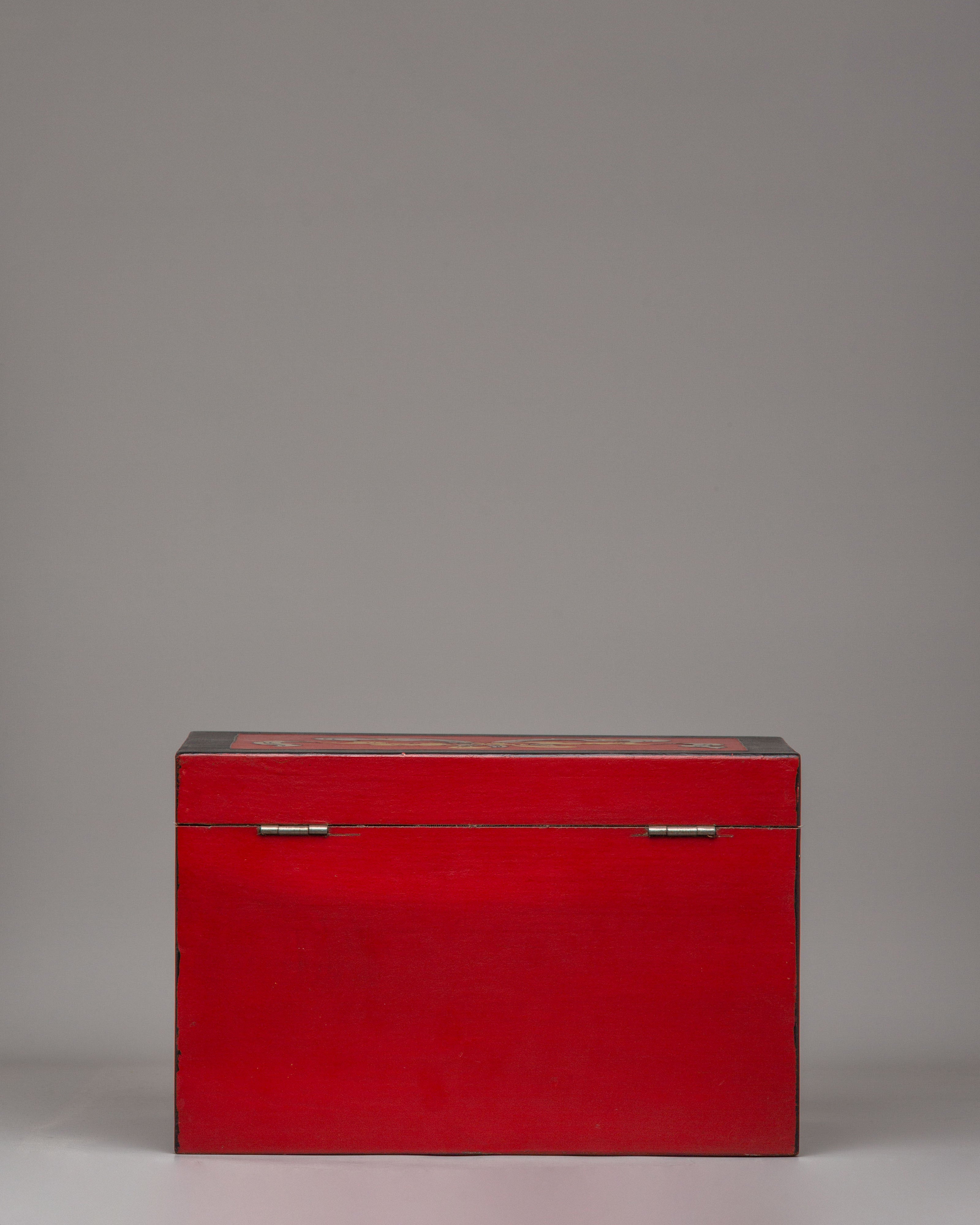 Handmade Treasure Wooden Box | Handcrafted Storage Chest with Painted Artwork