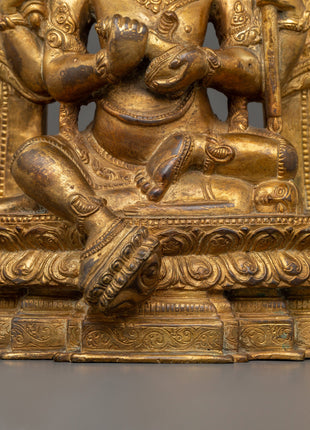Chaturbhuja Mahakala Statue | Powerful Tibetan Protector Deity