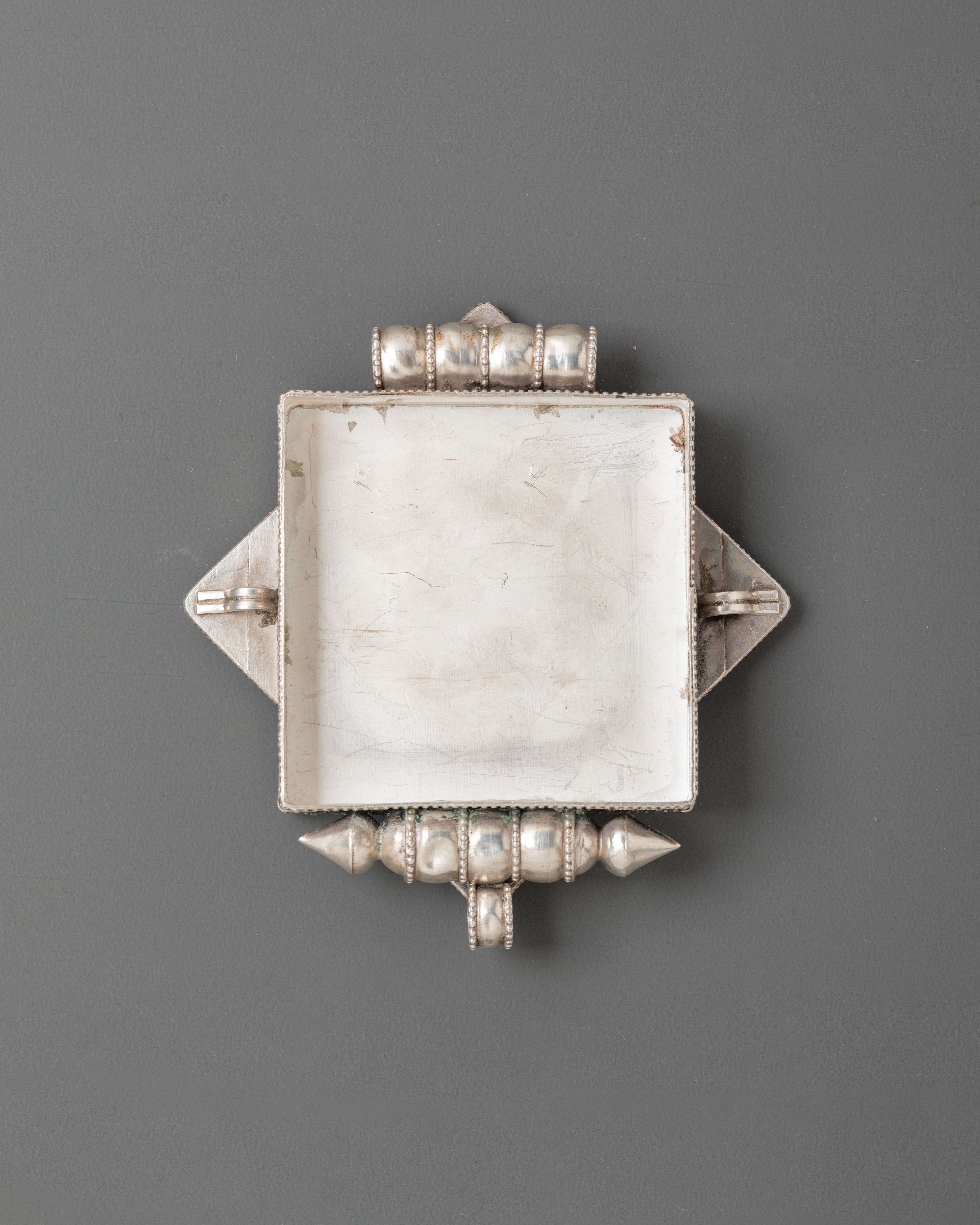 Handcrafted Ghau Box Locket with Vase Motif | Tibetan Prayer Amulet