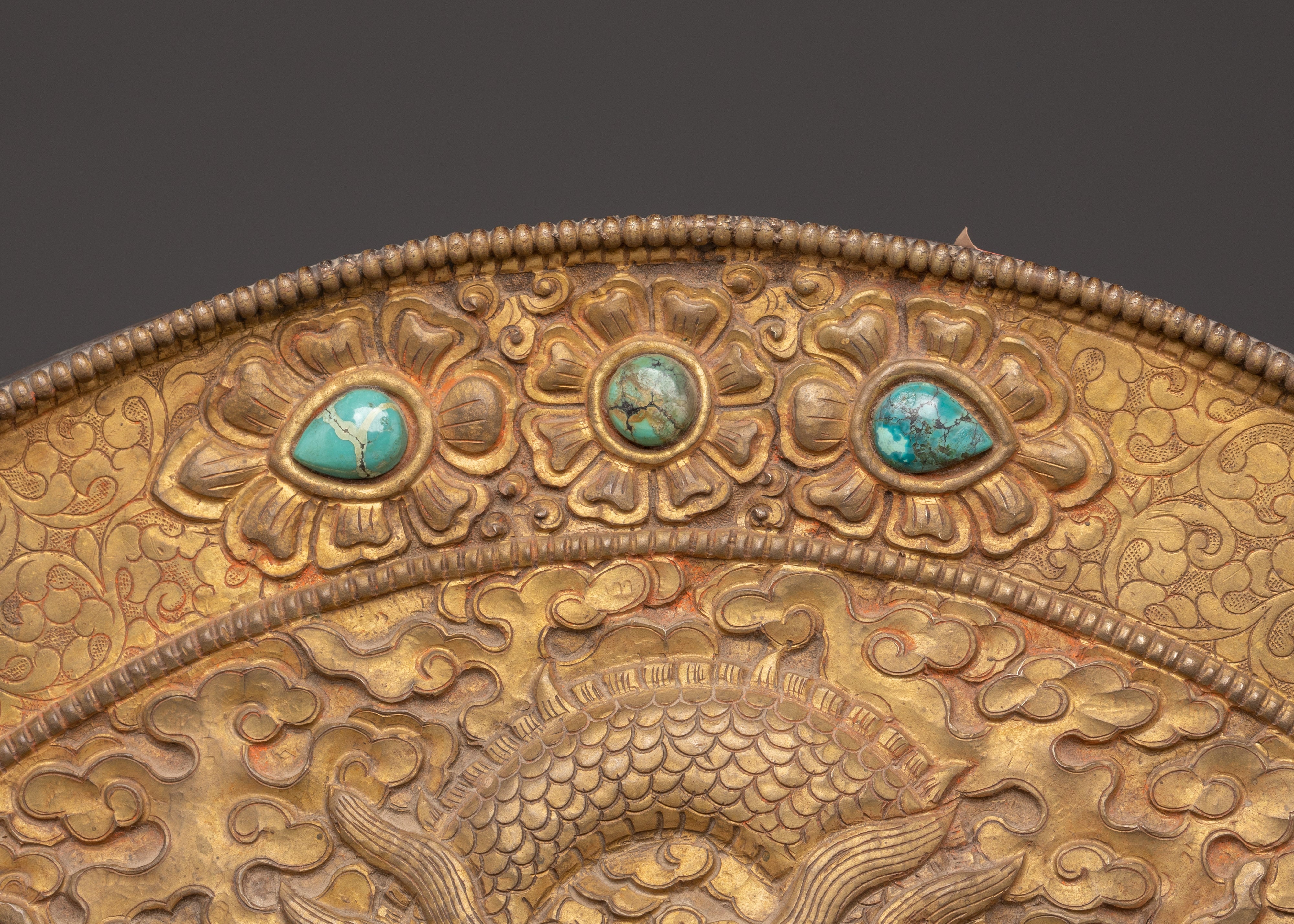 Handcrafted Brass Wall Hanging | Dragon Carved Sacred Wall Hanging