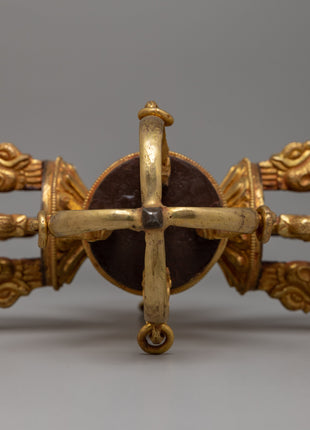 Handcrafted Gold-Plated Bishwa Vajra | Symbol of wisdom and strength