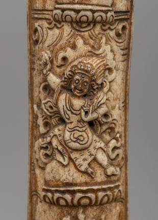 Buffalo Bone Vajrapani Wall Decor | Sacred Symbol of Power & Protection