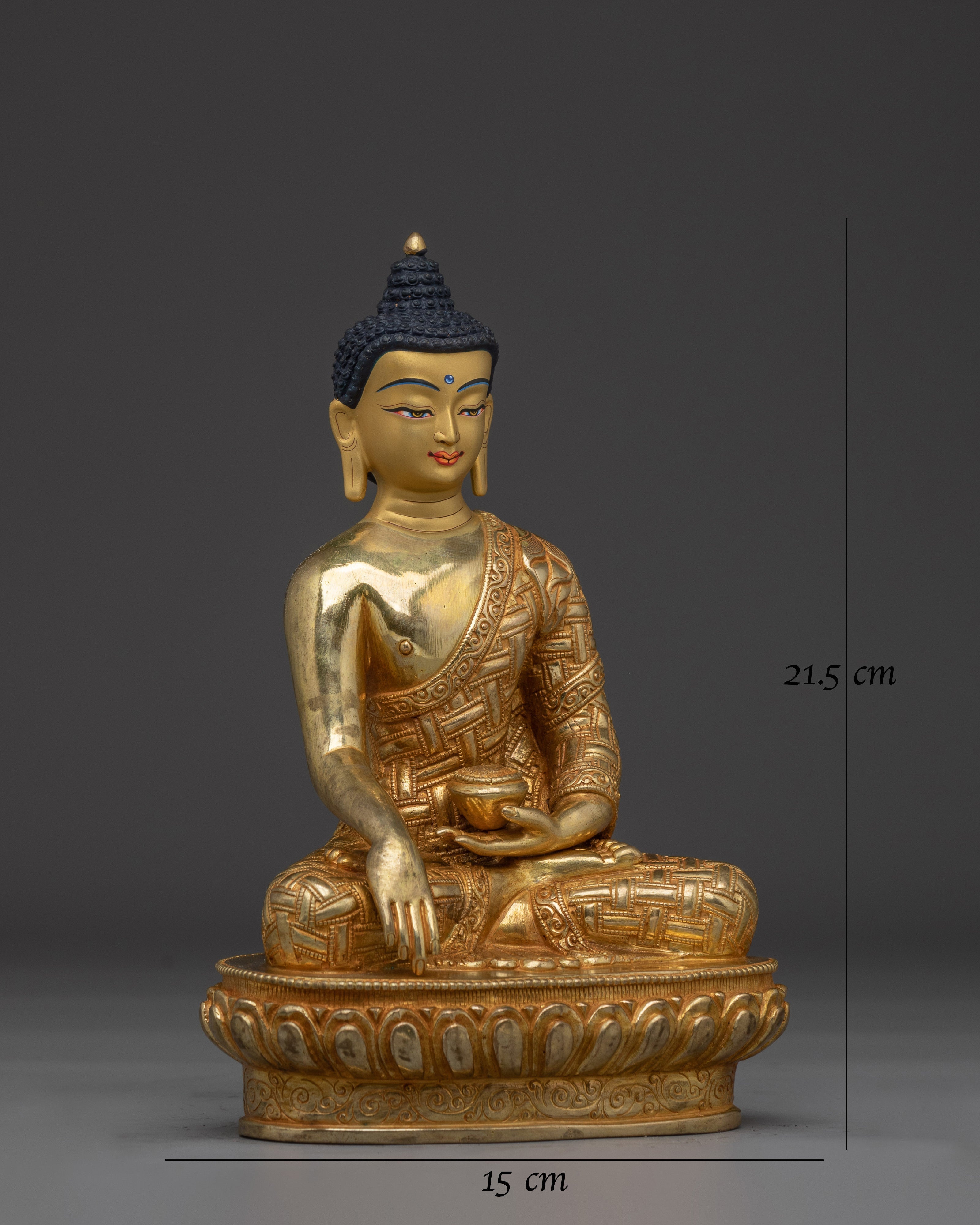 Golden Shakyamuni Buddha Decor Figurine