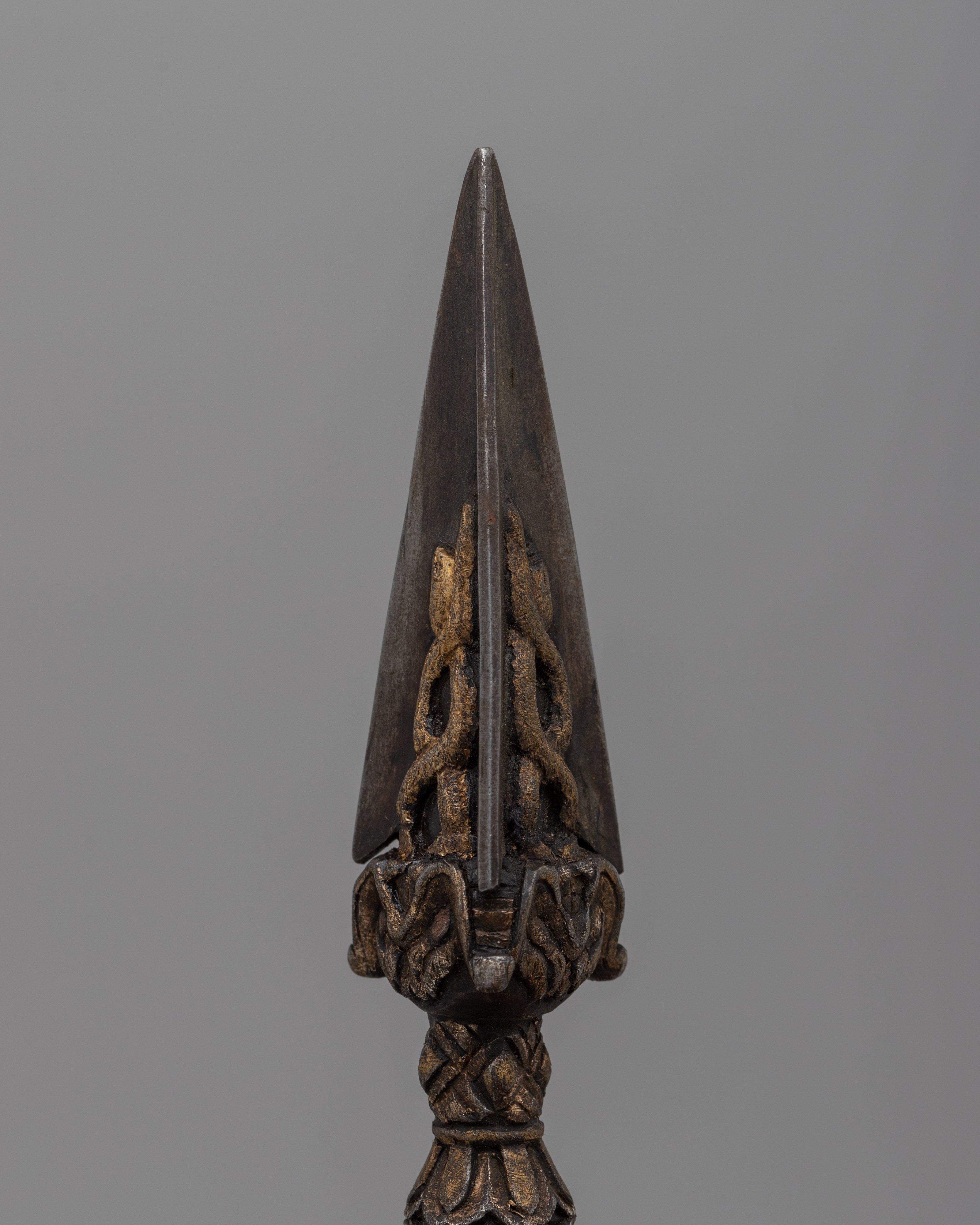 Tibetan silver inlaid Phurba Ritual Dagger |  Iron Body with Silver Inlaid