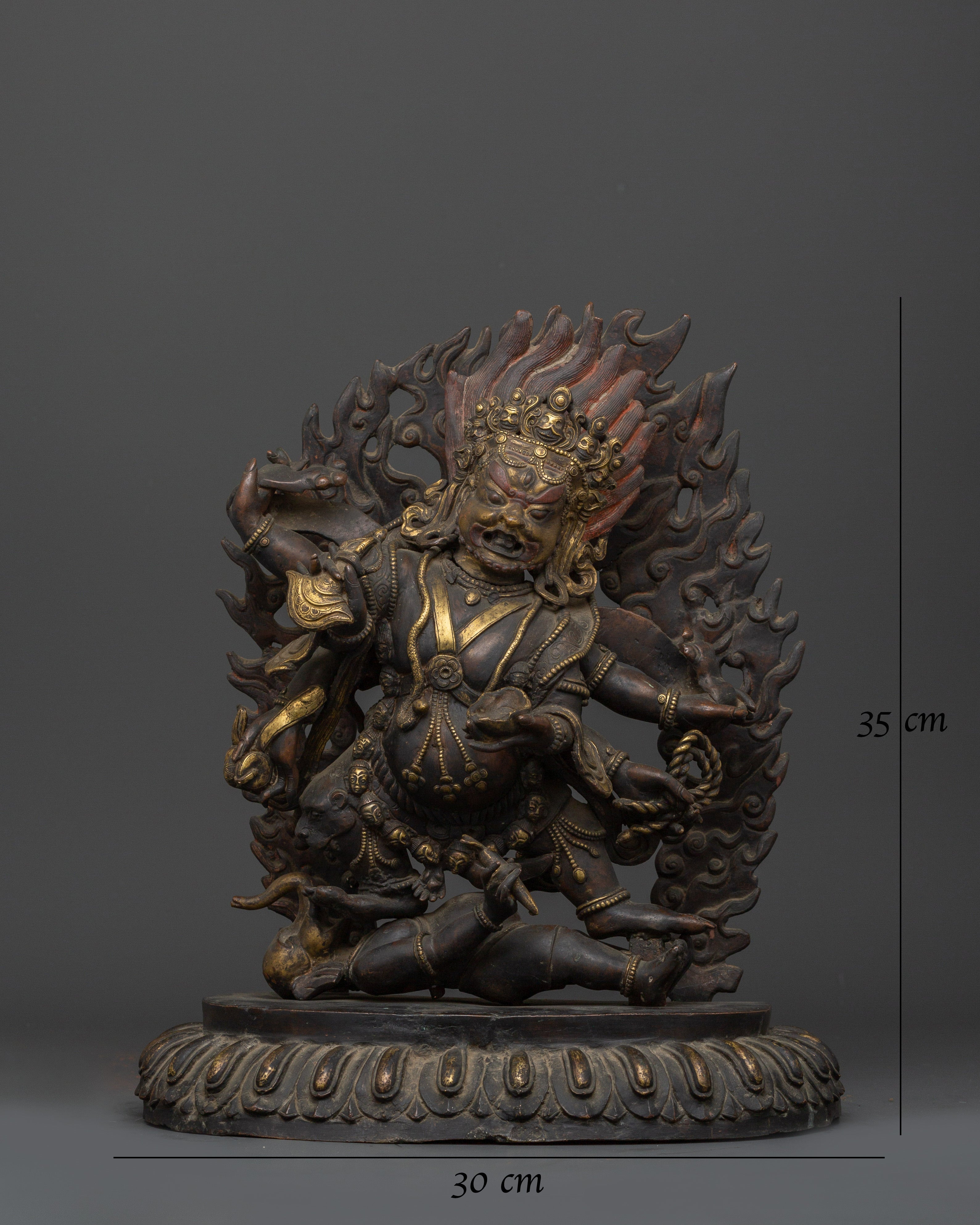 Copper Mahakala Statue | Buddhist Protector Deity