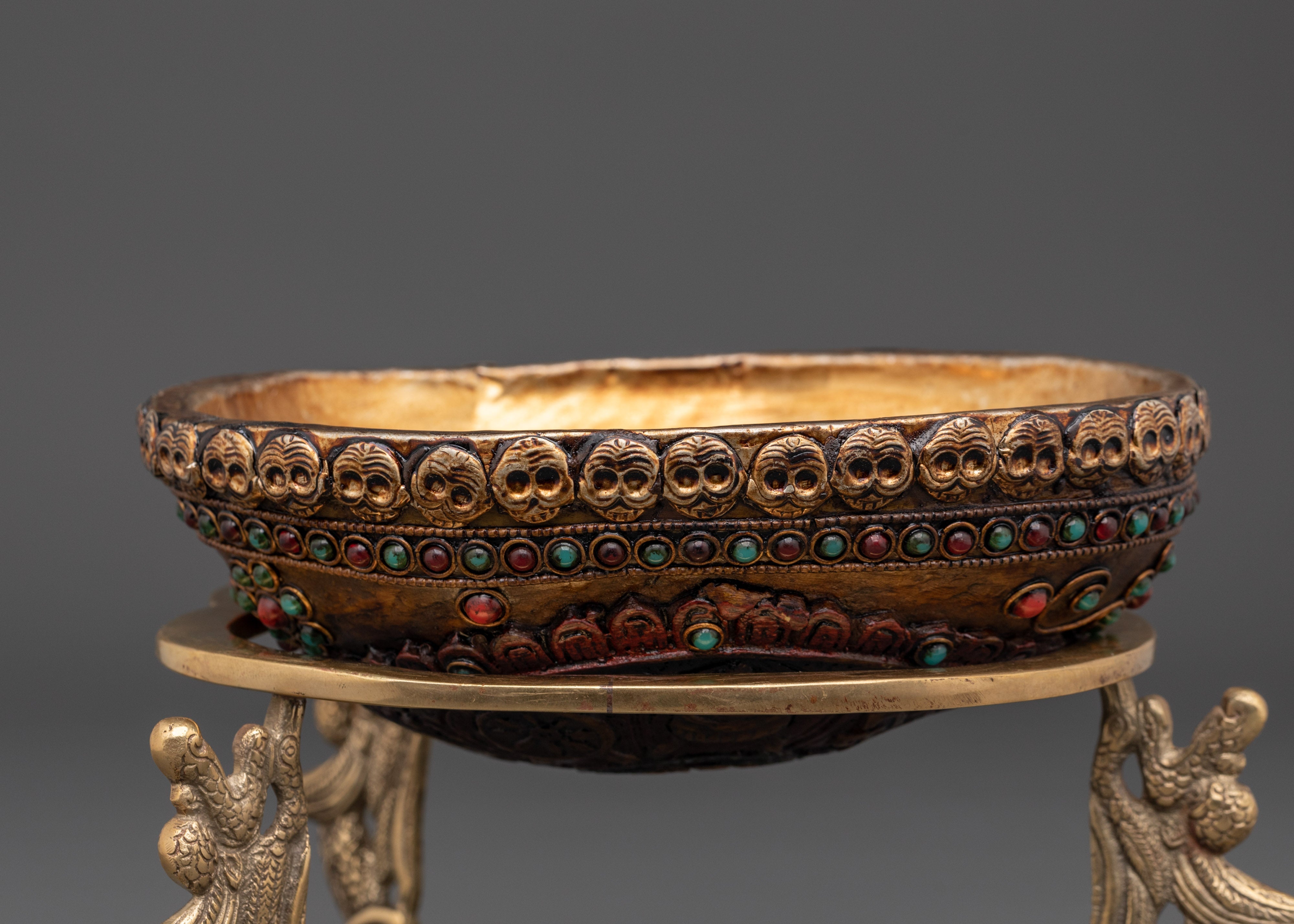 Tantric Ritual Kapala | Skull Cup for Buddhist Ceremonies