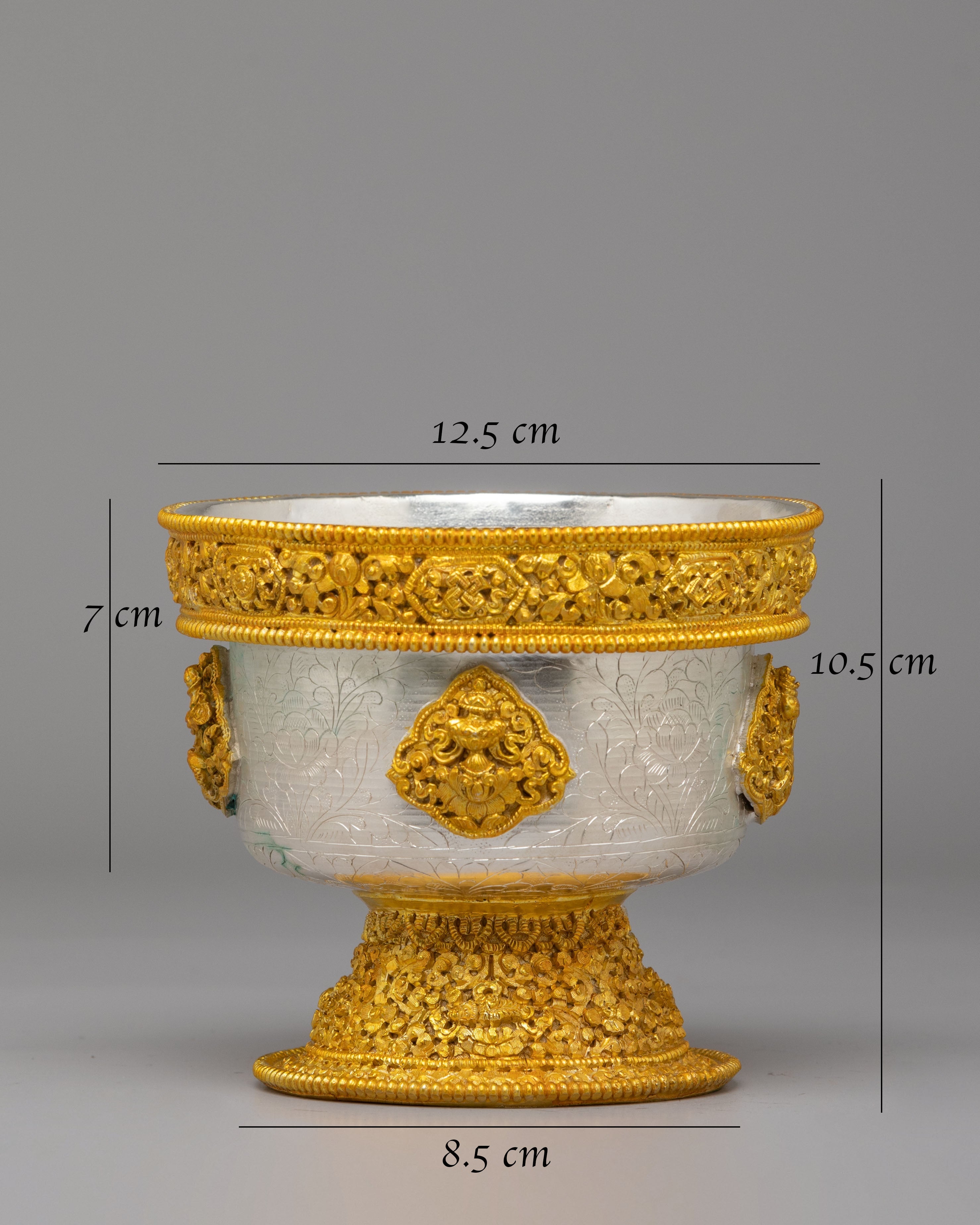 Traditional Water Offering Bowl Set | Spiritual Decor for Altar