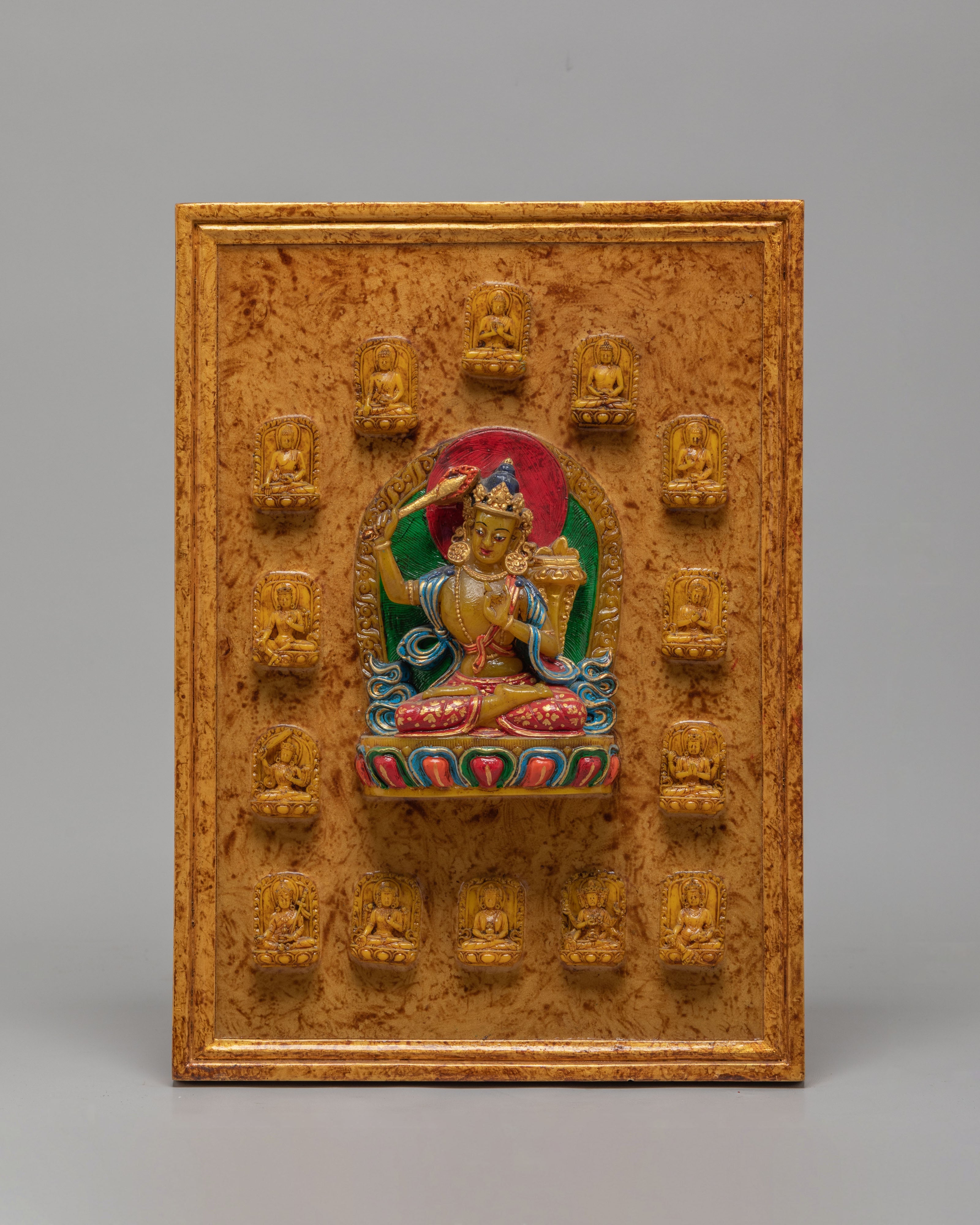 Sacred Wall Hanging Buddhist Deities | Stone Dust Epoxy Binding