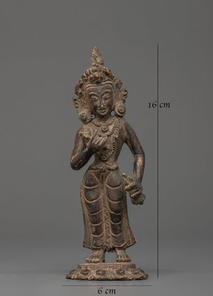 Vajrasattva Statue in Antique Copper Finish | Tibetan Deity of Purification