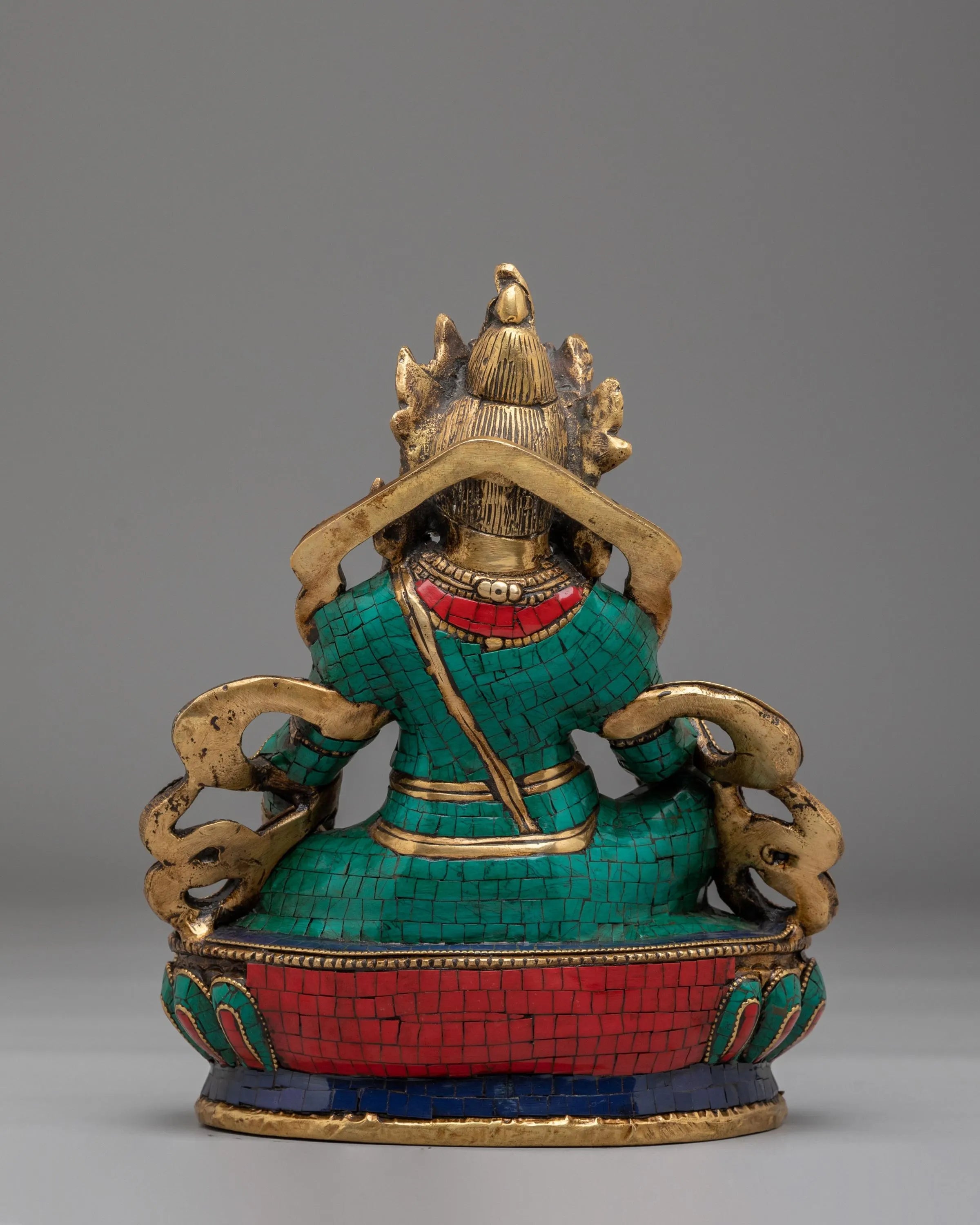 Dzambhala Statue of Wealth and Abundance | Brass Figurine for Mindful Living