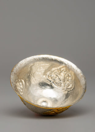 Gold & Silver-Plated Tibetan Offering Bowls | Ritual Bowls for Altar Décor